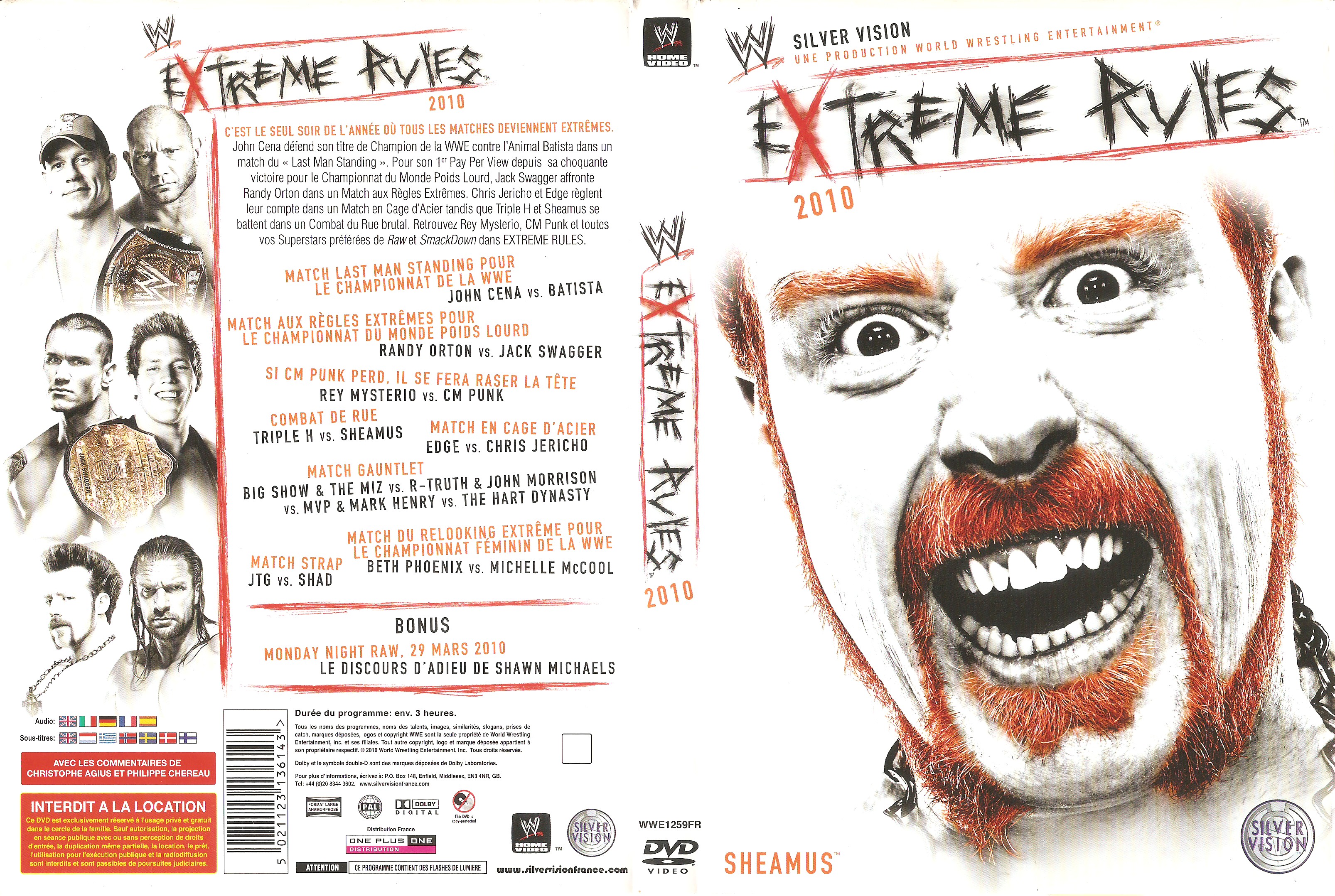 Jaquette DVD WWE Extreme Rules 2010