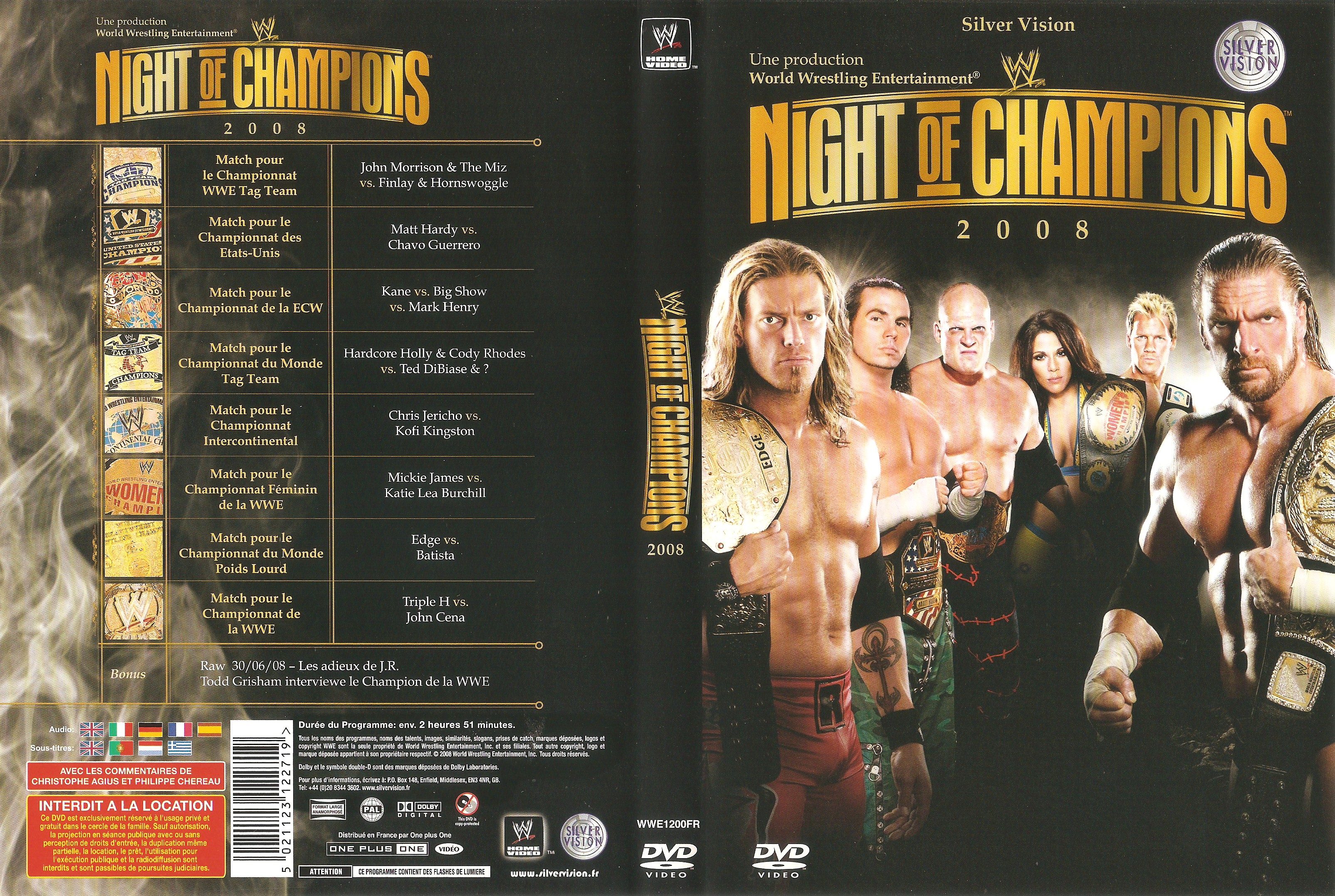 Jaquette DVD WWE Night of Champions 2008