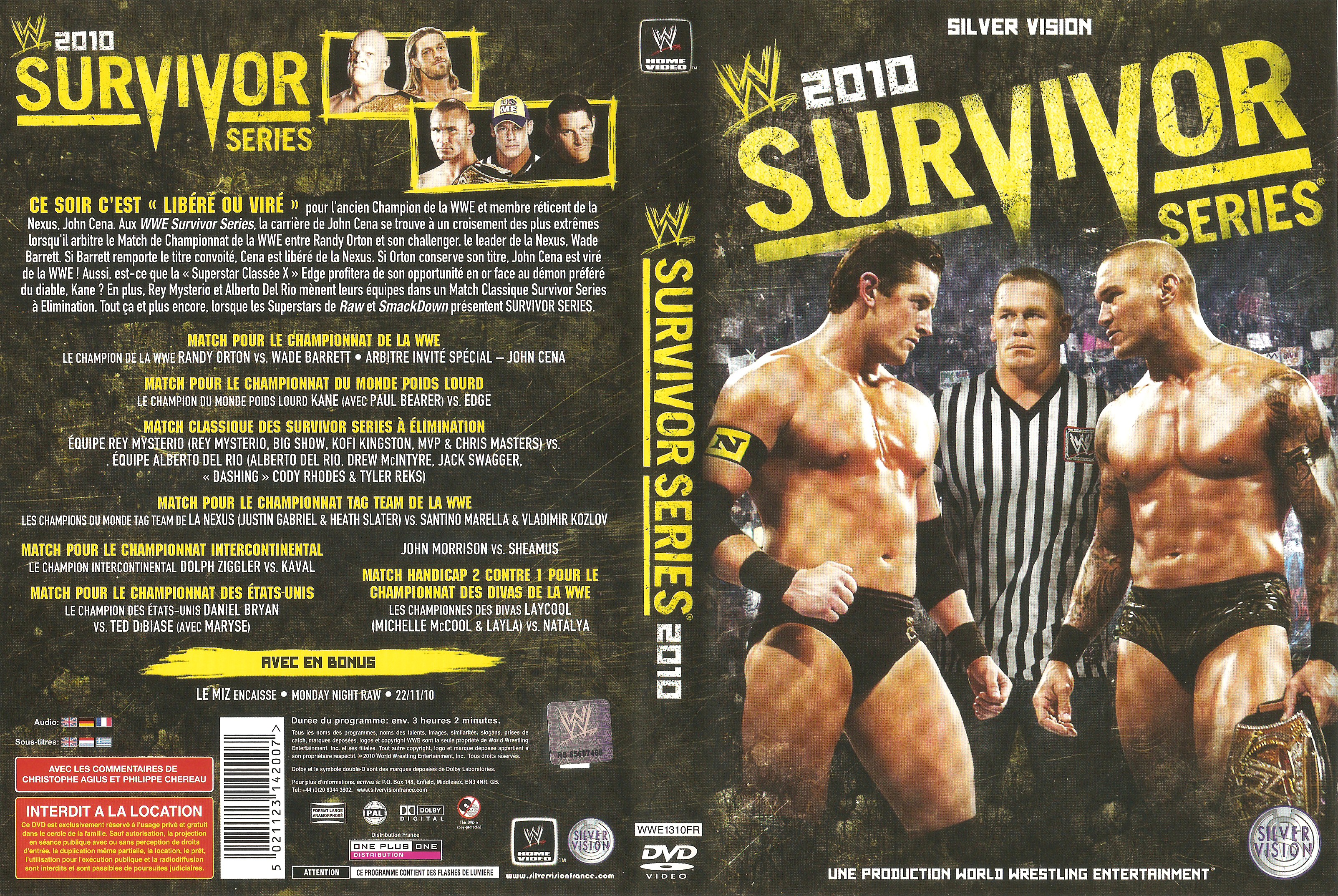 Jaquette DVD WWE Survivor Series 2010