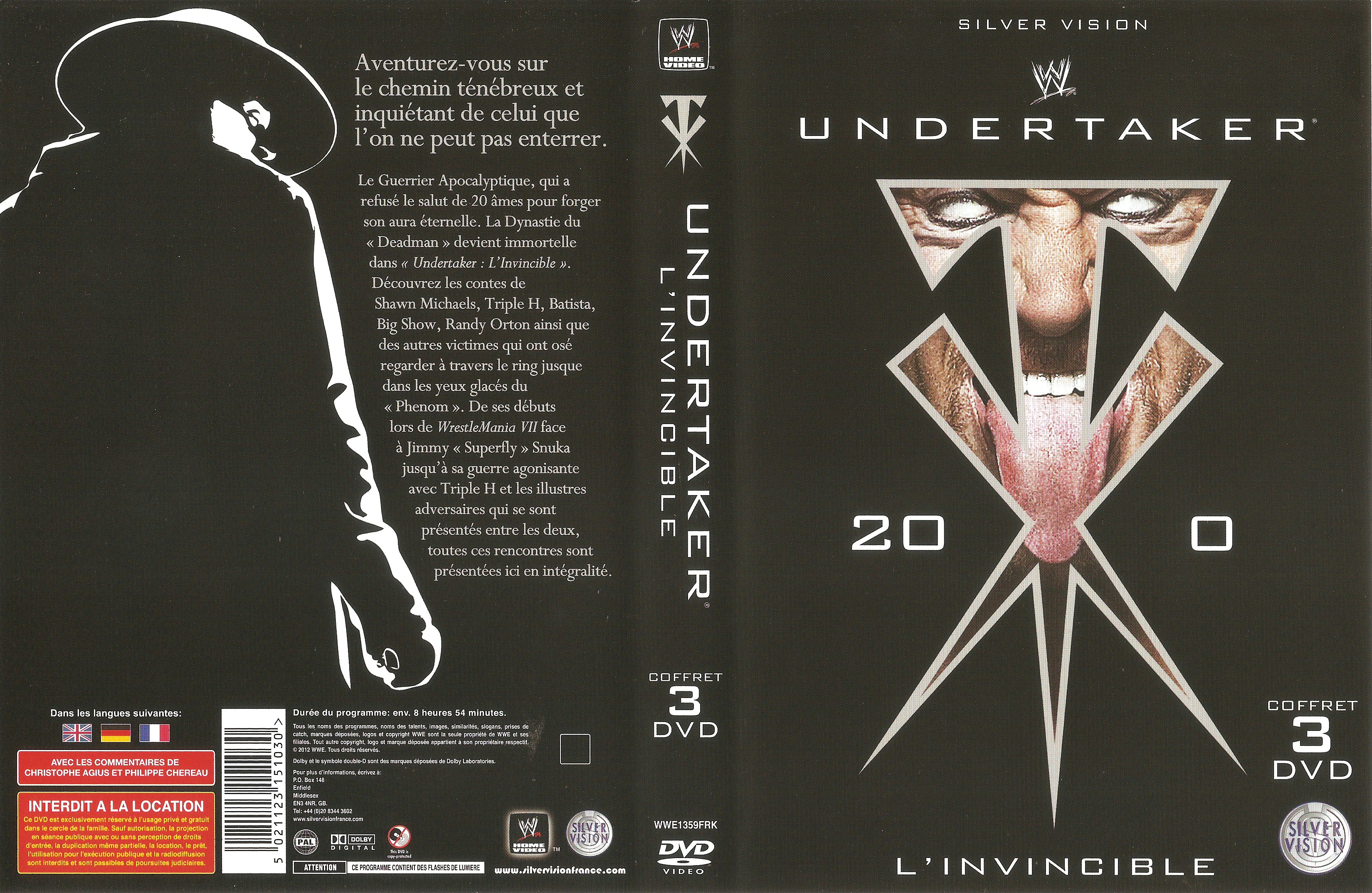 Jaquette DVD WWE Undertaker 20-0 L