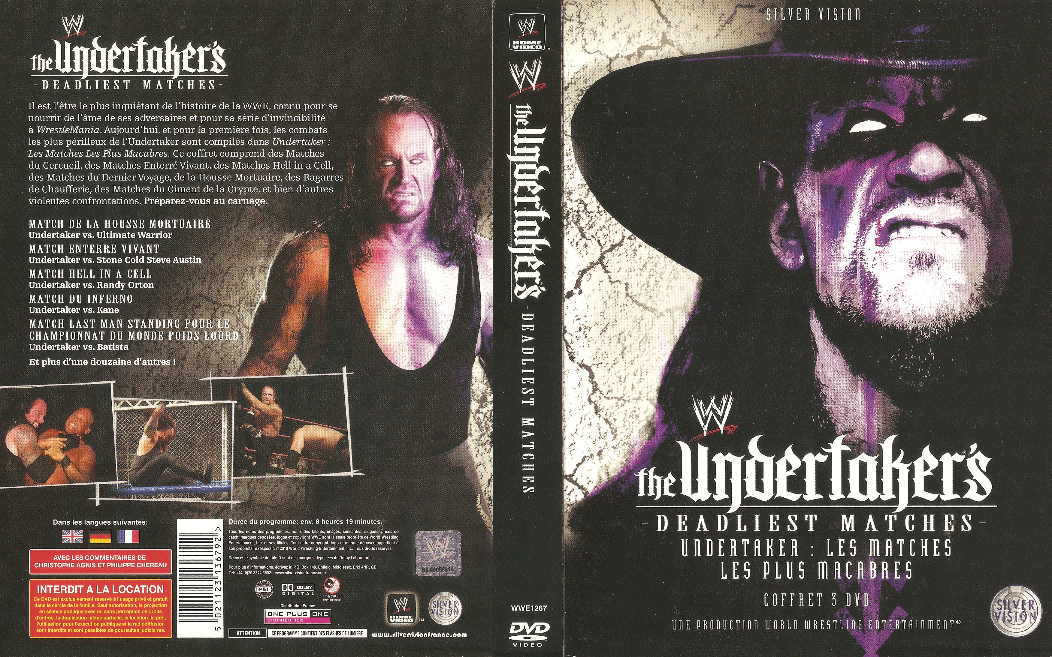 Jaquette DVD WWE Undertaker Deadliest Matches