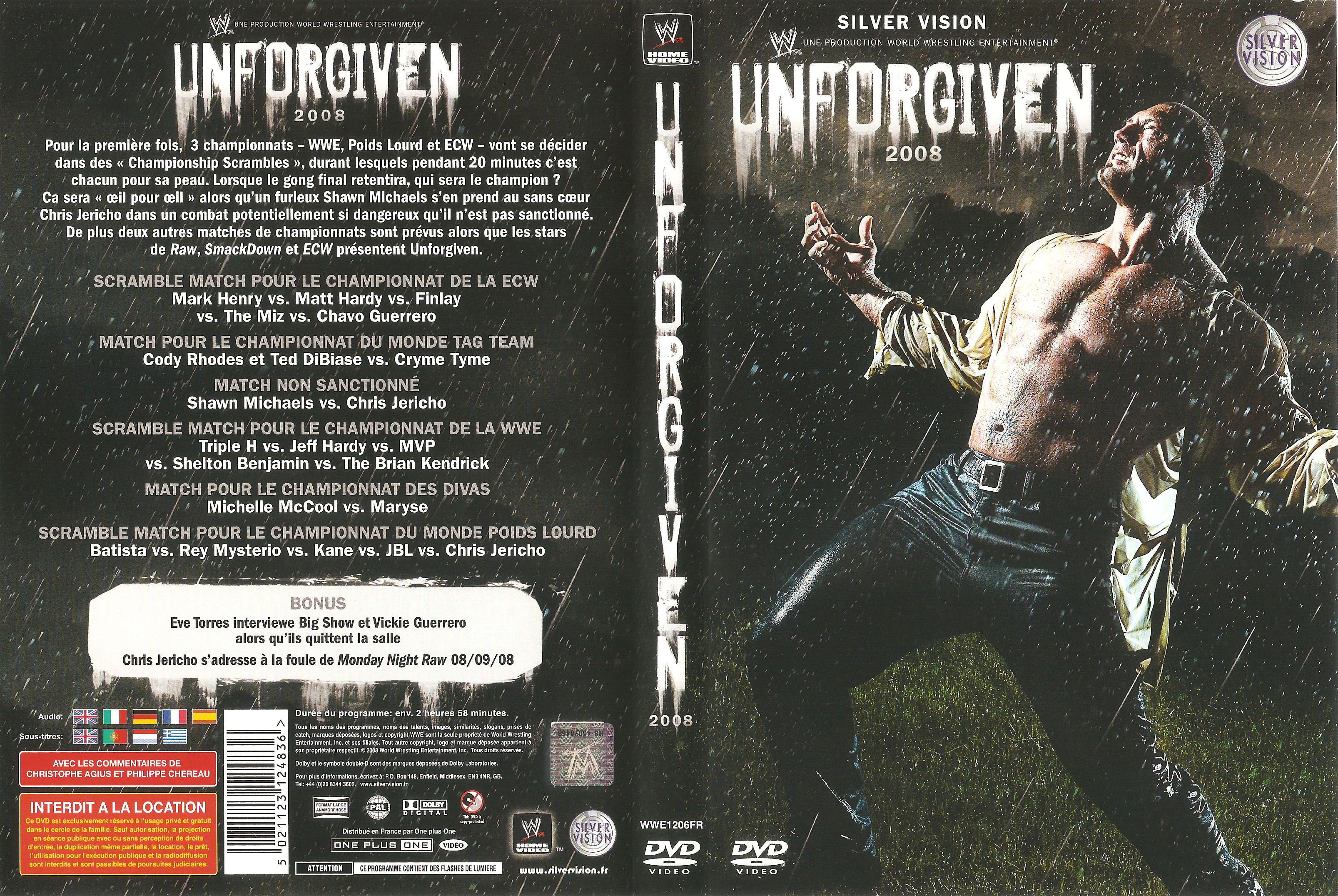 Jaquette DVD WWE Unforgiven 2008