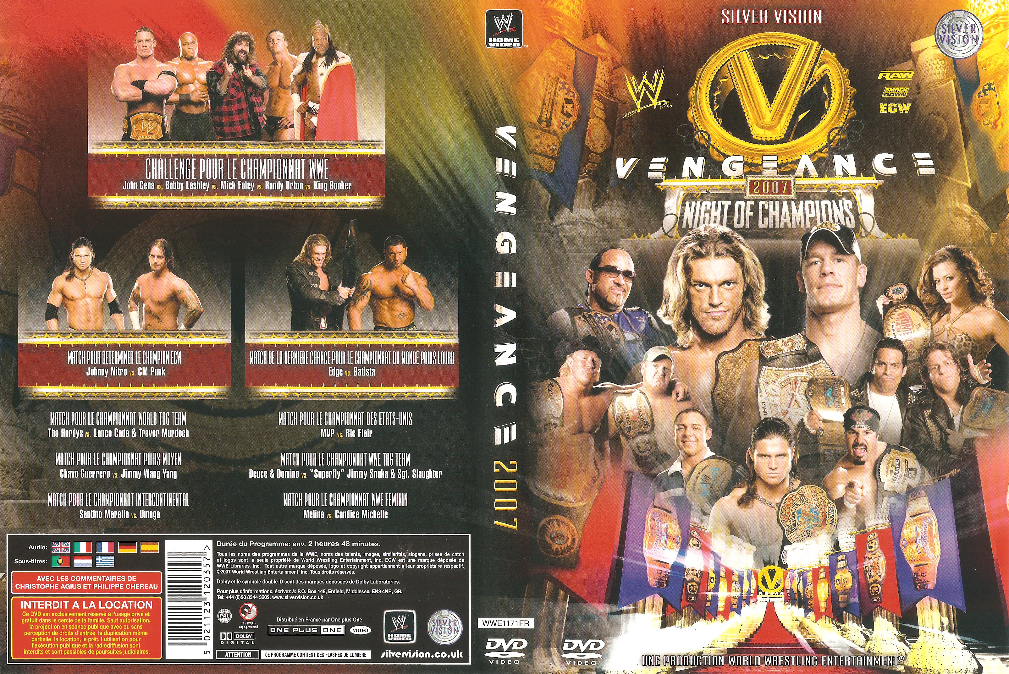 Jaquette DVD WWE Vengeance 2007