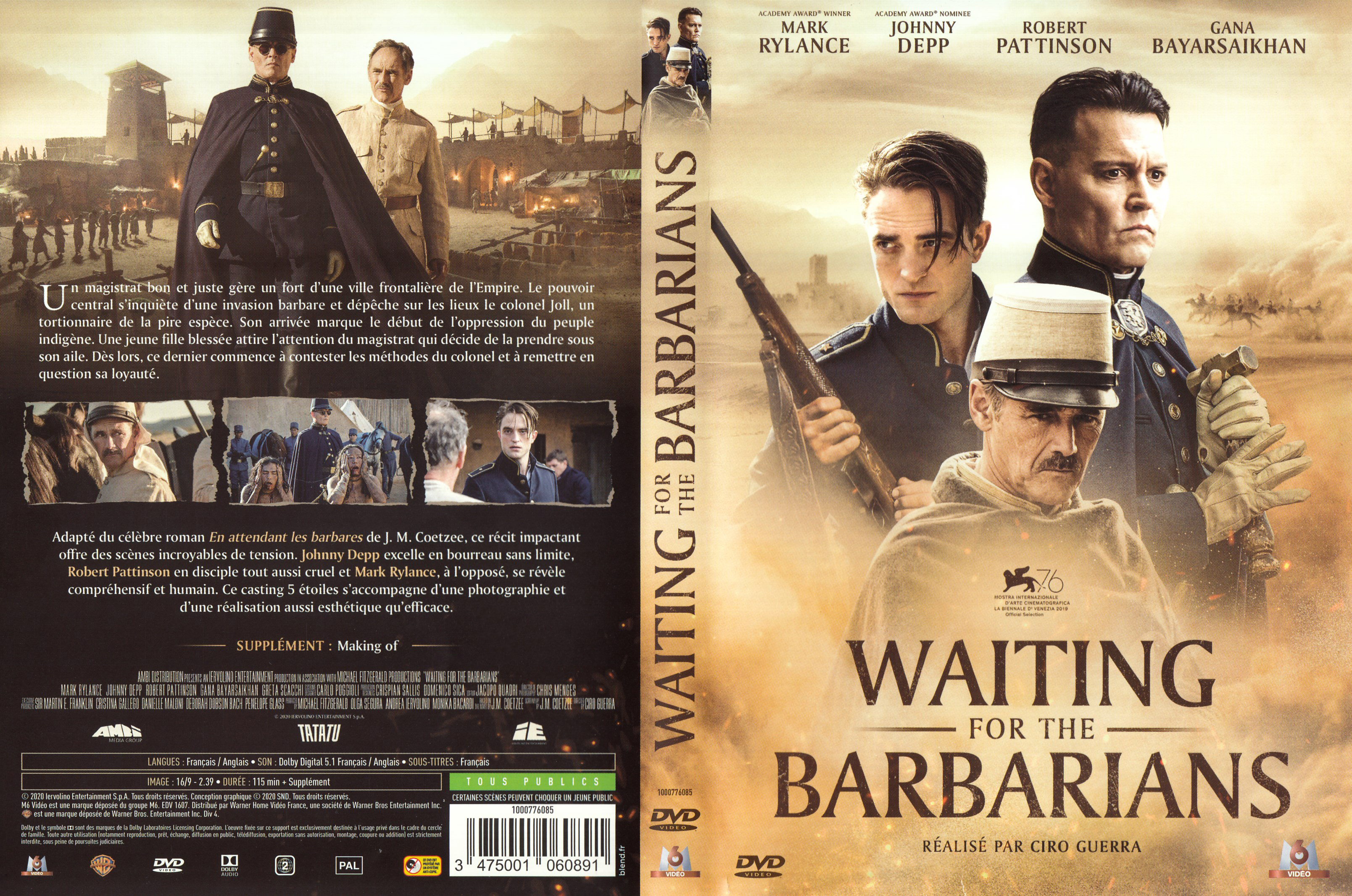 Jaquette DVD Waiting for the barbarians