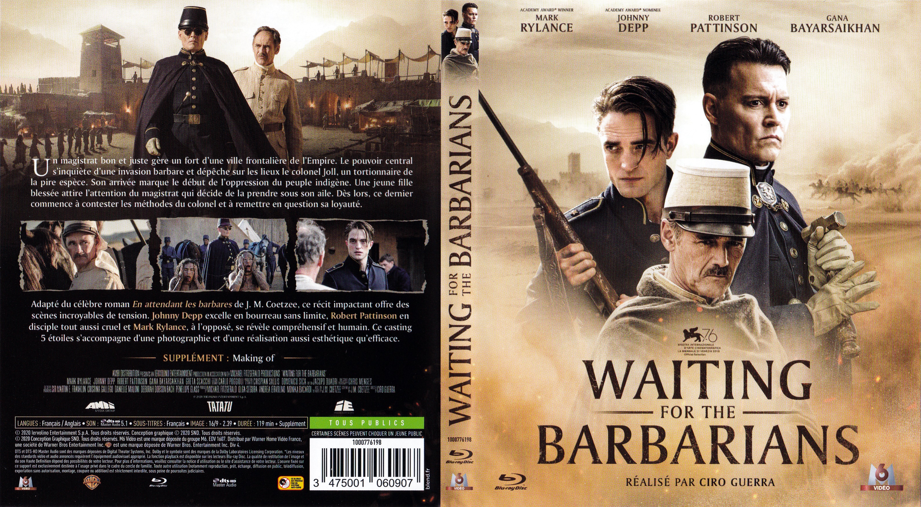 Jaquette DVD Waiting for the barbarians (BLU-RAY)