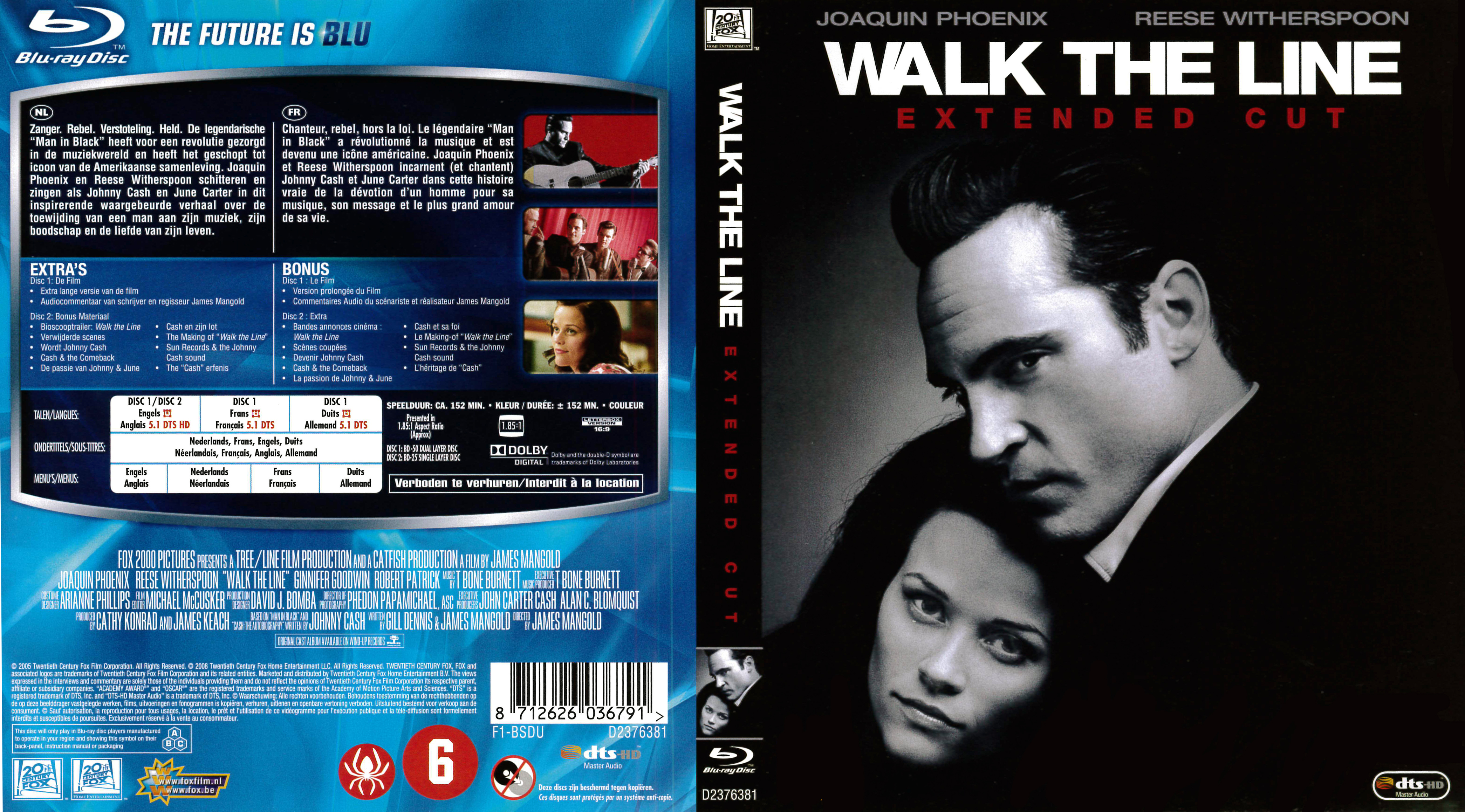 Jaquette DVD Walk the line custom (BLU-RAY)