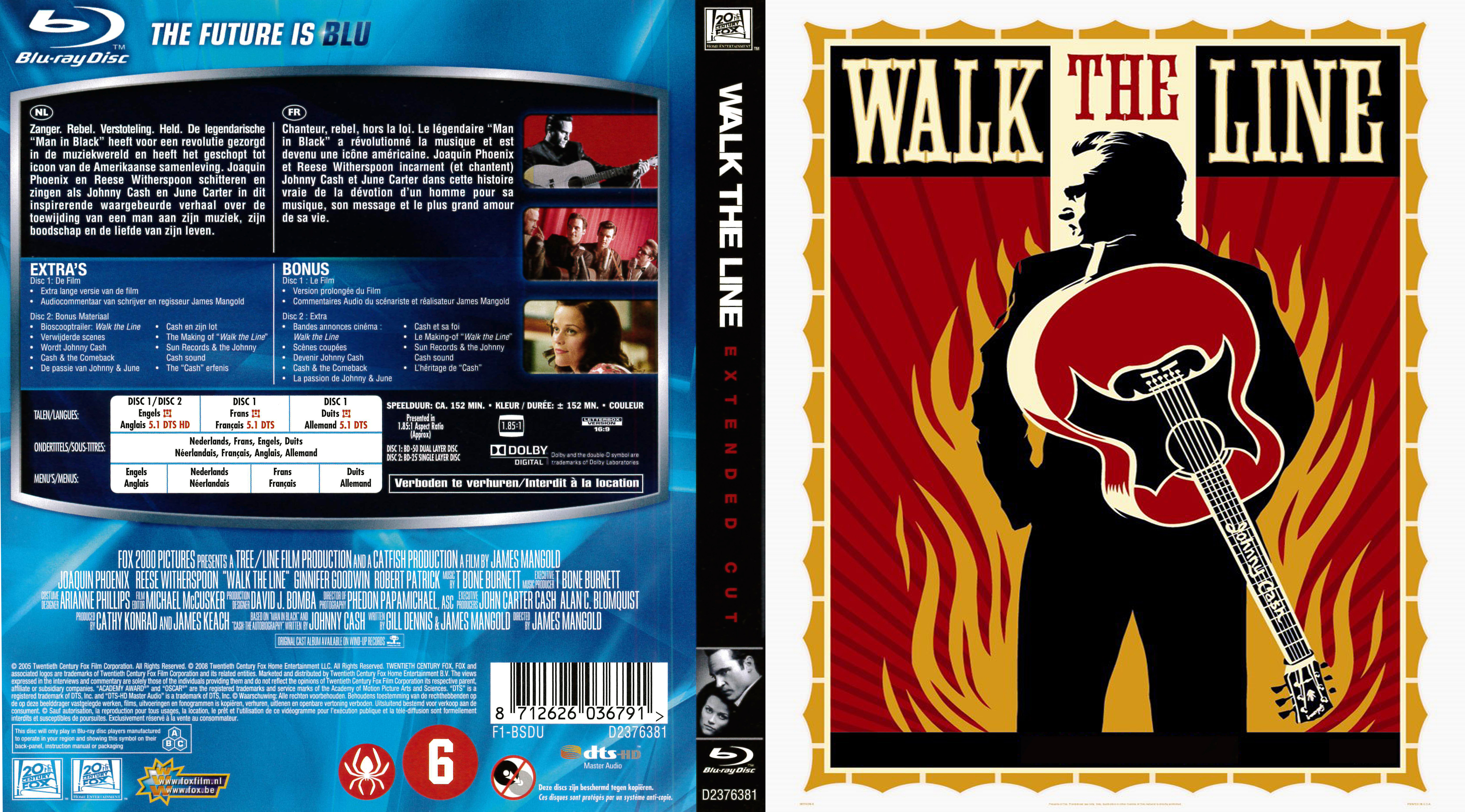 Jaquette DVD Walk the line custom v2 (BLU-RAY)