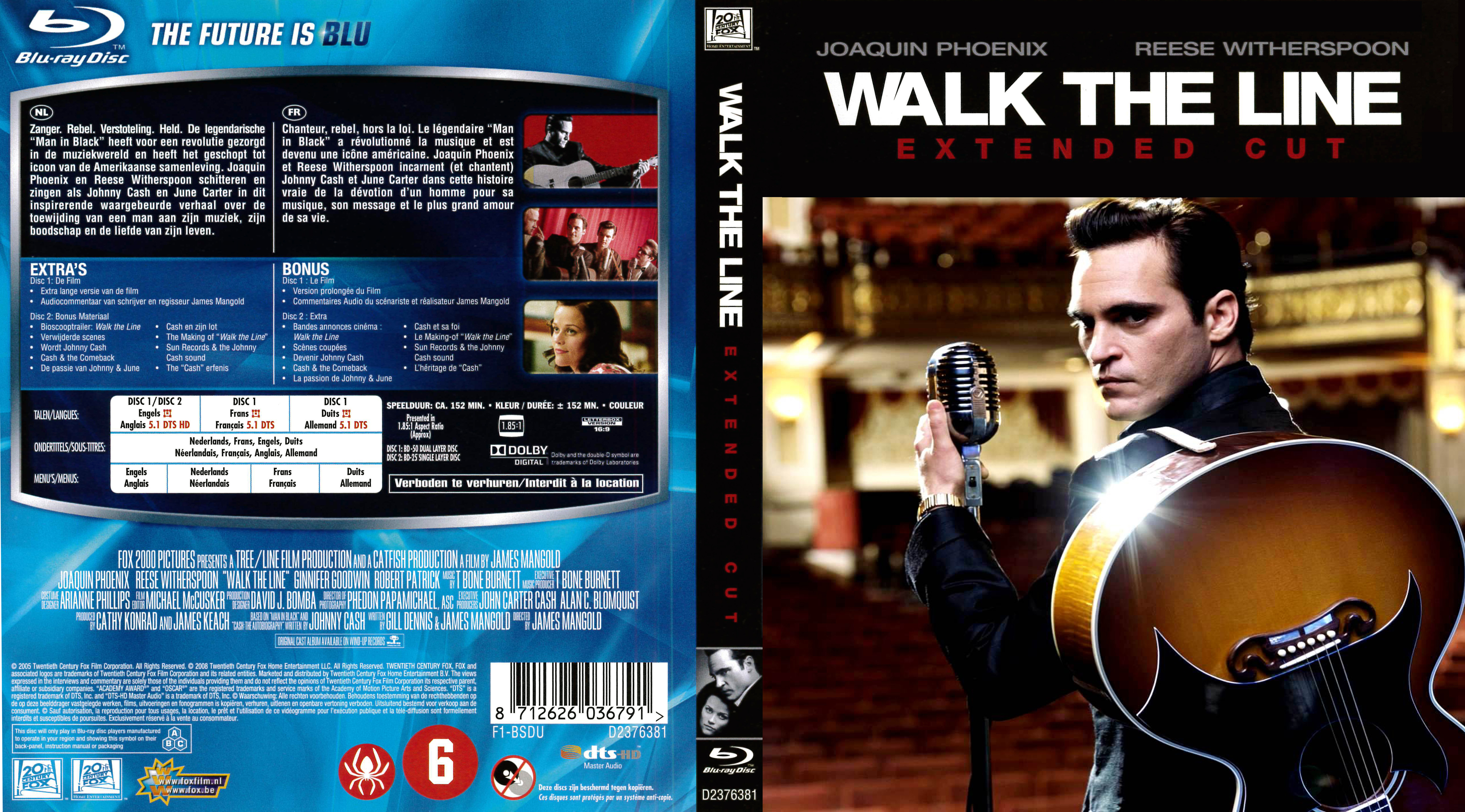 Jaquette DVD Walk the line custom v3 (BLU-RAY)