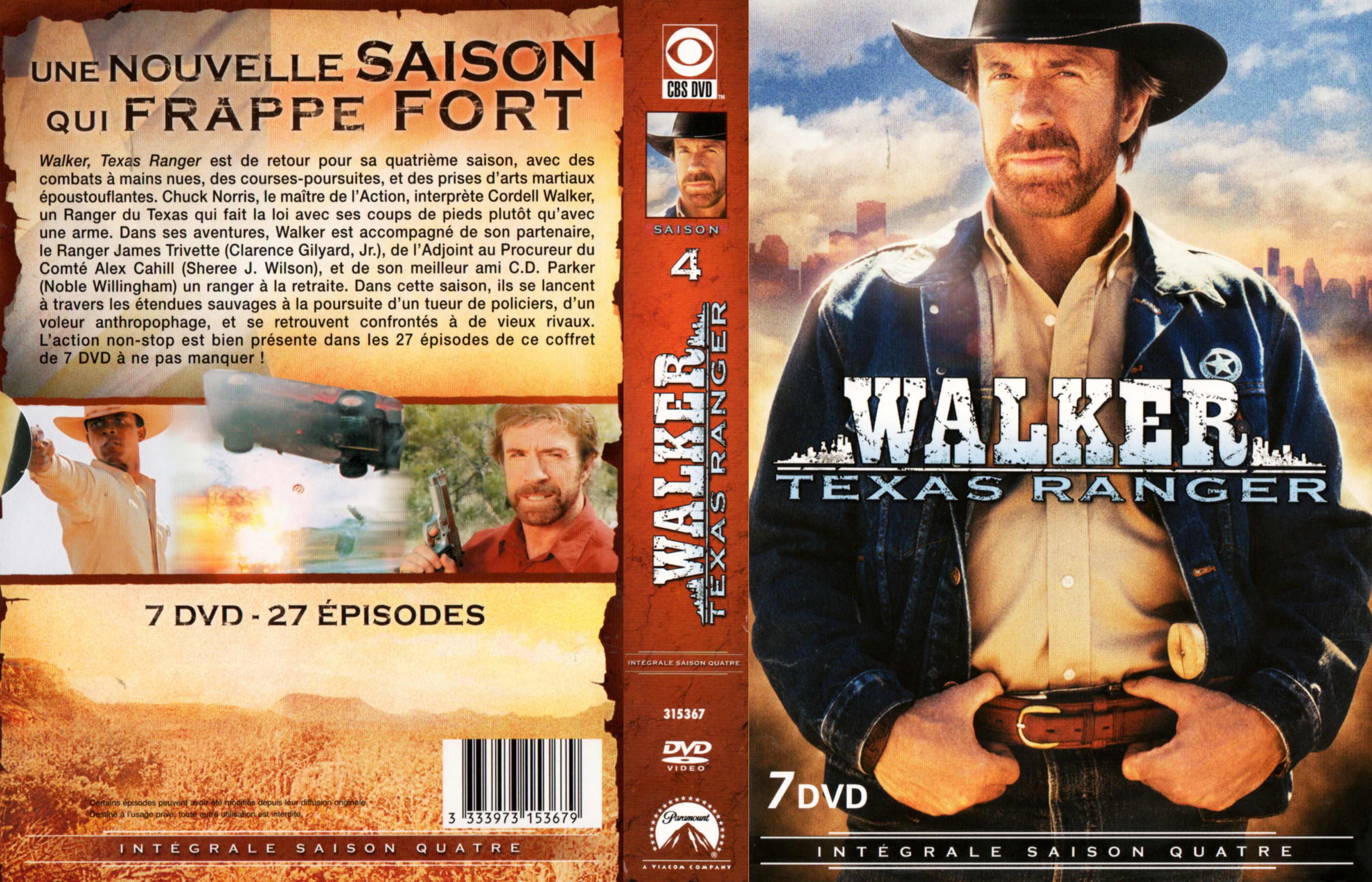 Jaquette DVD Walker Texas Ranger Saison 4 COFFRET