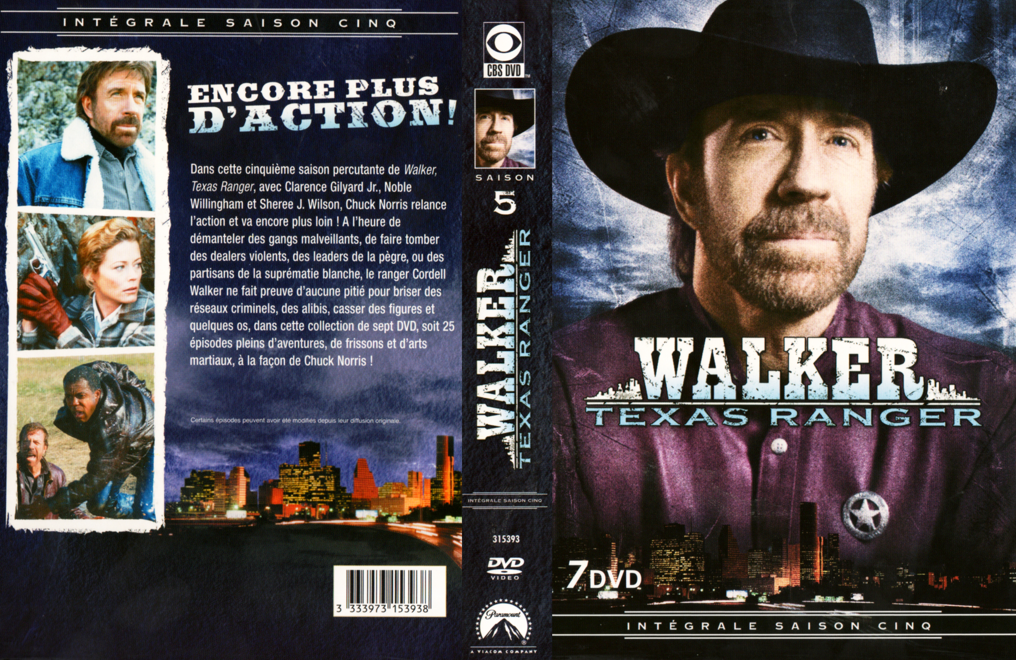 Jaquette DVD Walker Texas Ranger Saison 5 COFFRET