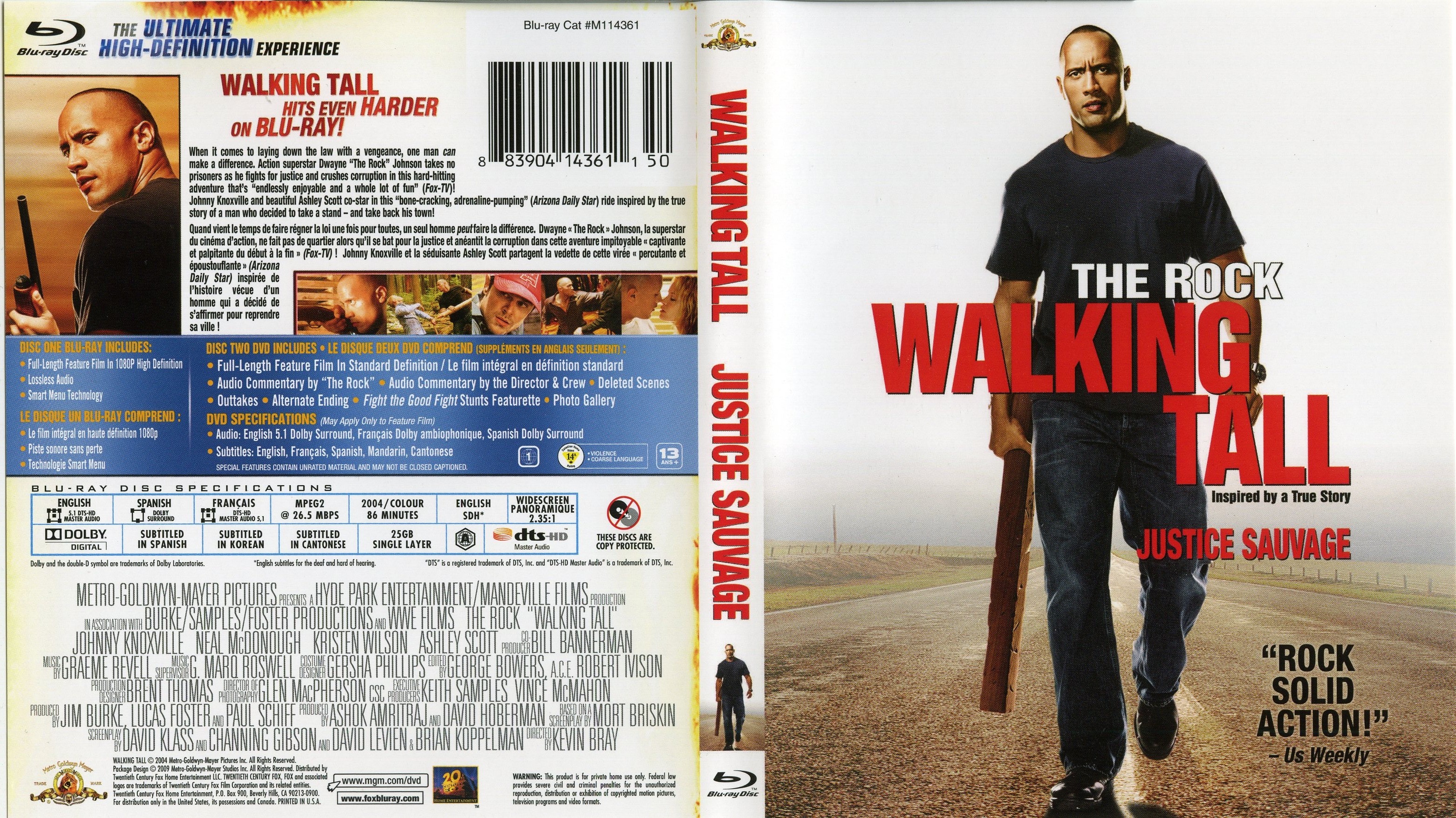 Jaquette DVD Walking tall - Justice sauvage (Canadienne) (BLU-RAY)