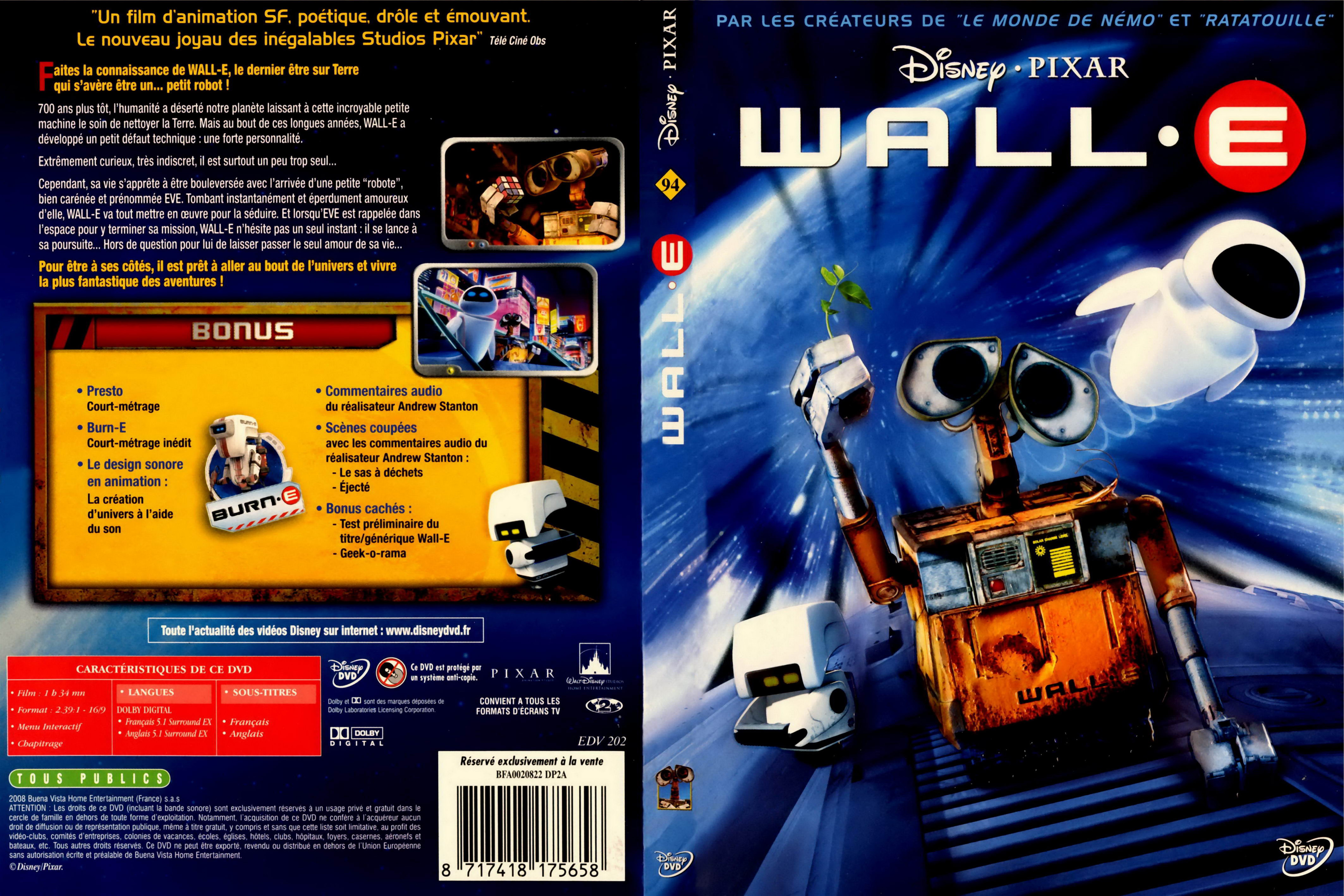 Jaquette DVD Wall-E