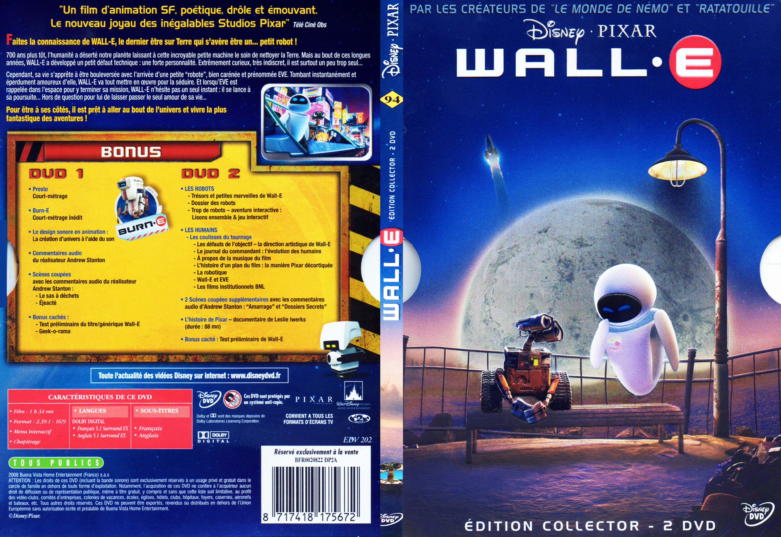 Jaquette DVD Wall-E - SLIM