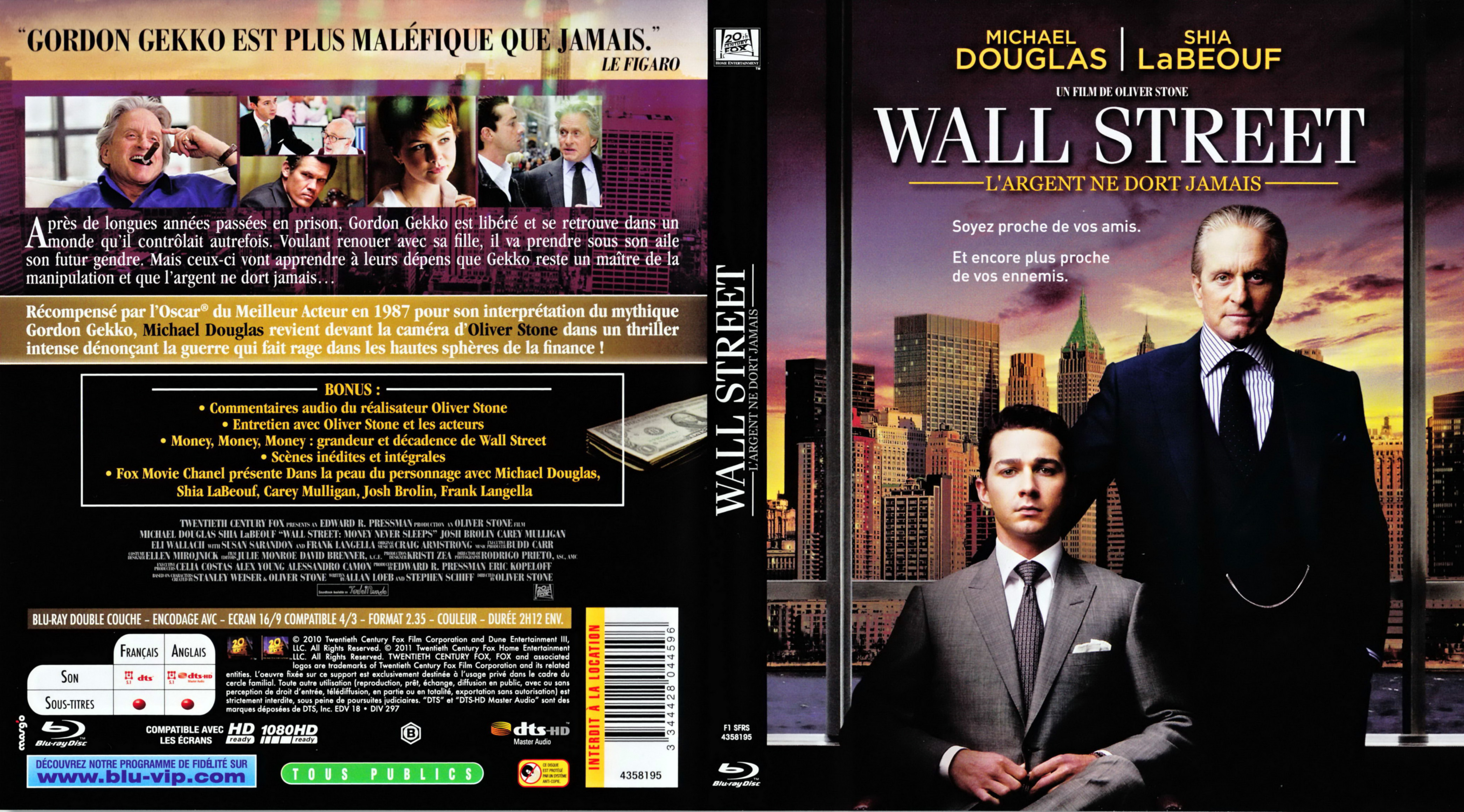 Jaquette DVD Wall Street l