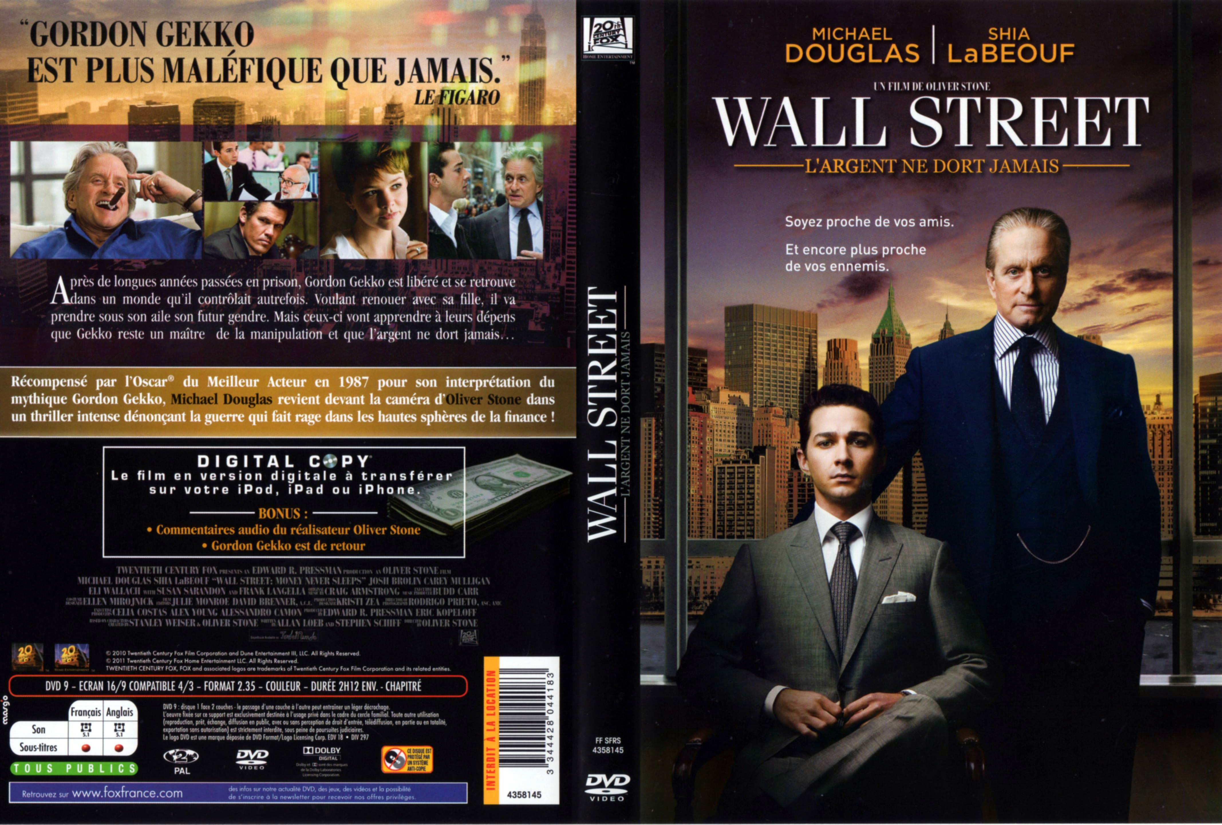 Jaquette DVD Wall Street l