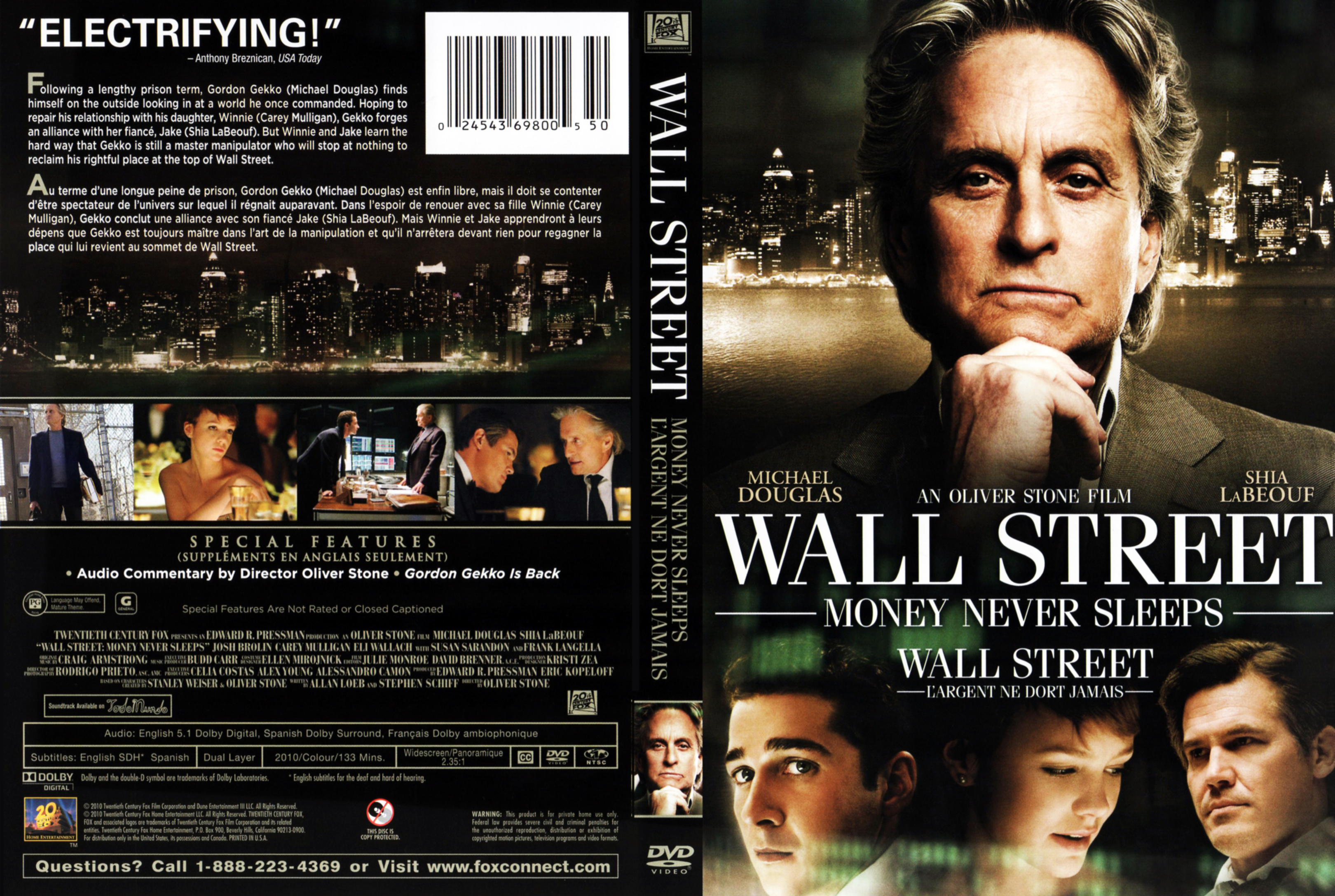 Jaquette DVD Wall street L