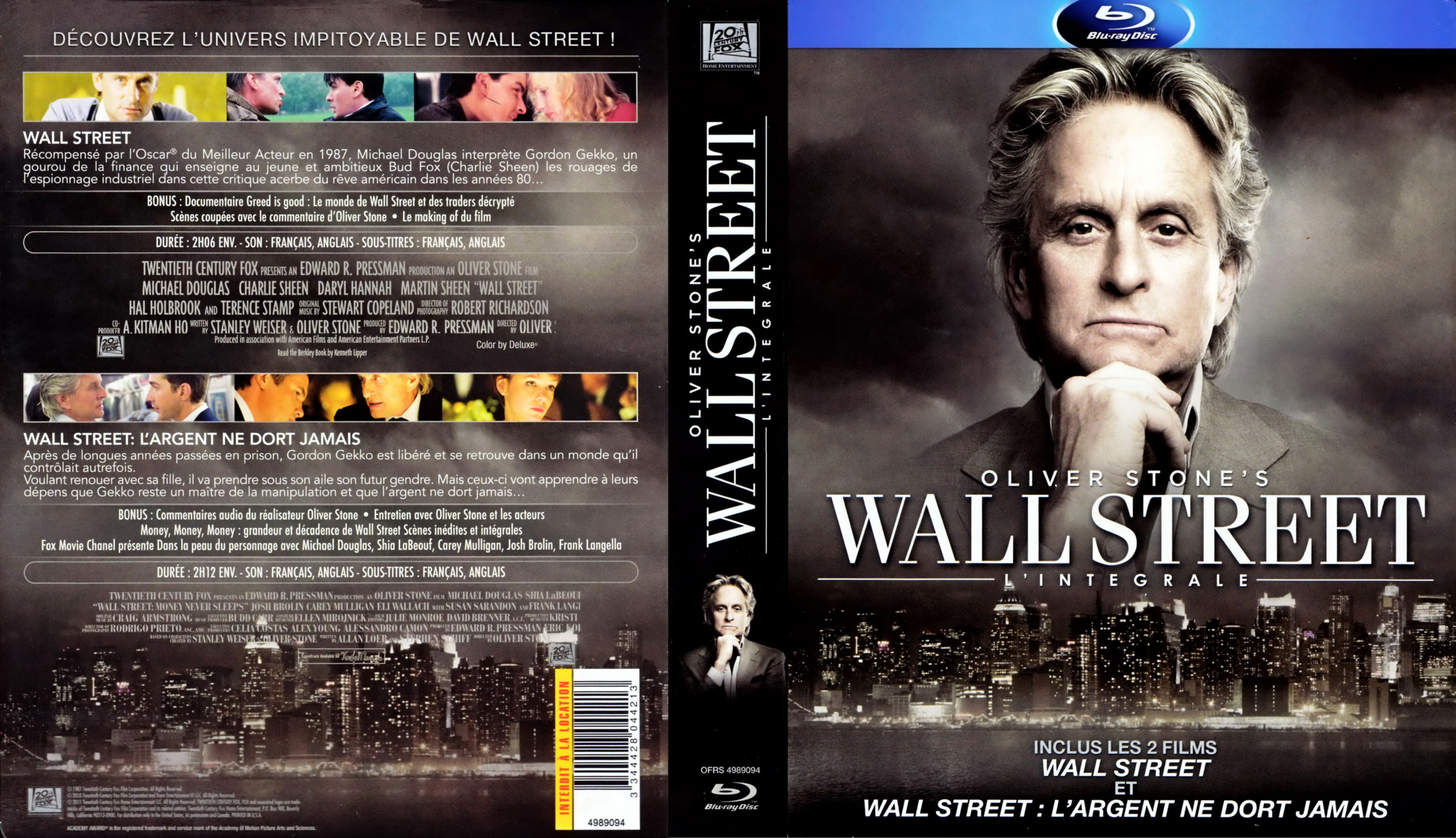 Jaquette DVD Wall street L