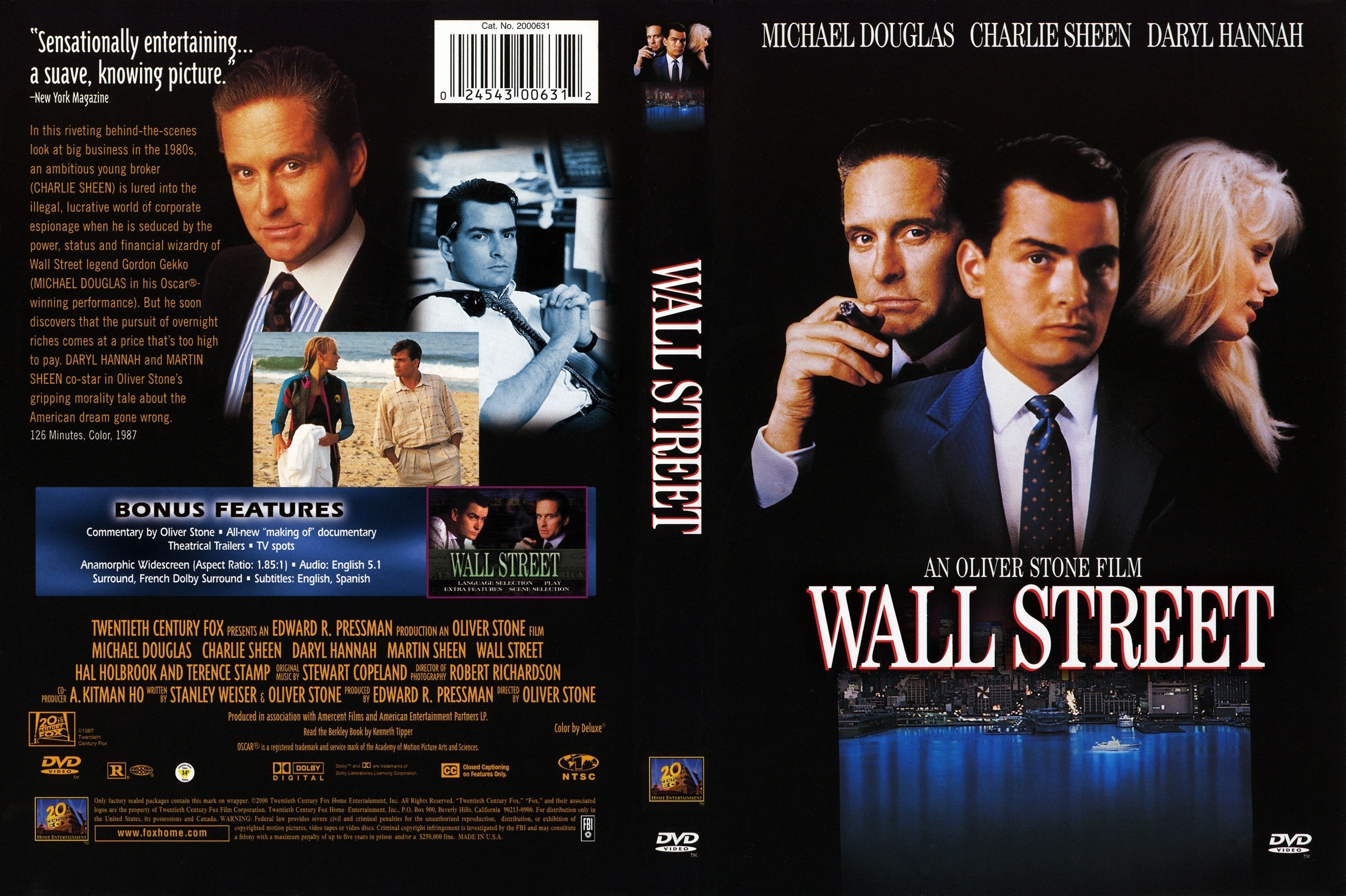 Jaquette DVD Wall street (Canadienne) (BLU-RAY)