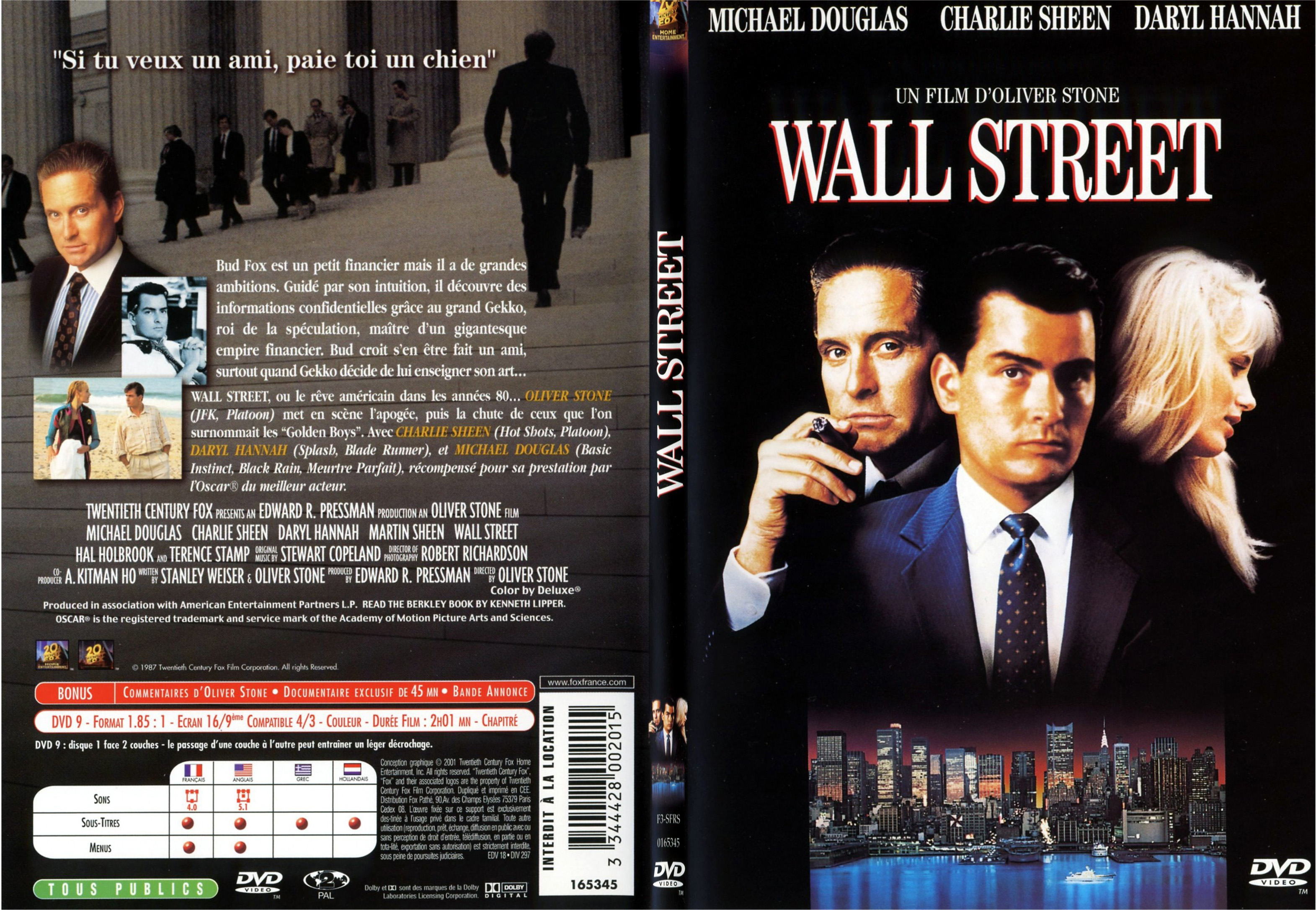 Jaquette DVD Wall street - SLIM