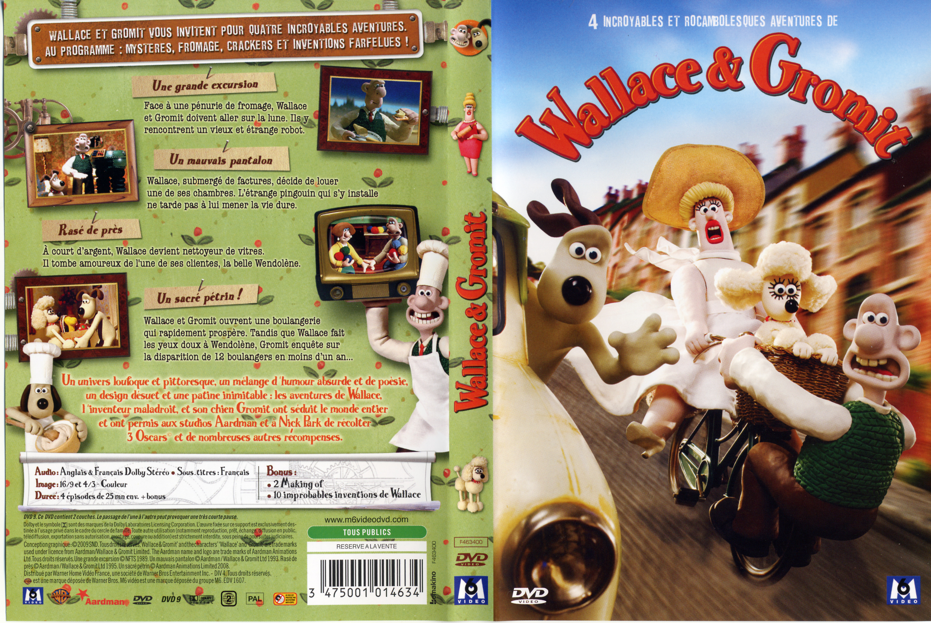 Jaquette DVD Wallace et Gromit (4 pisodes)