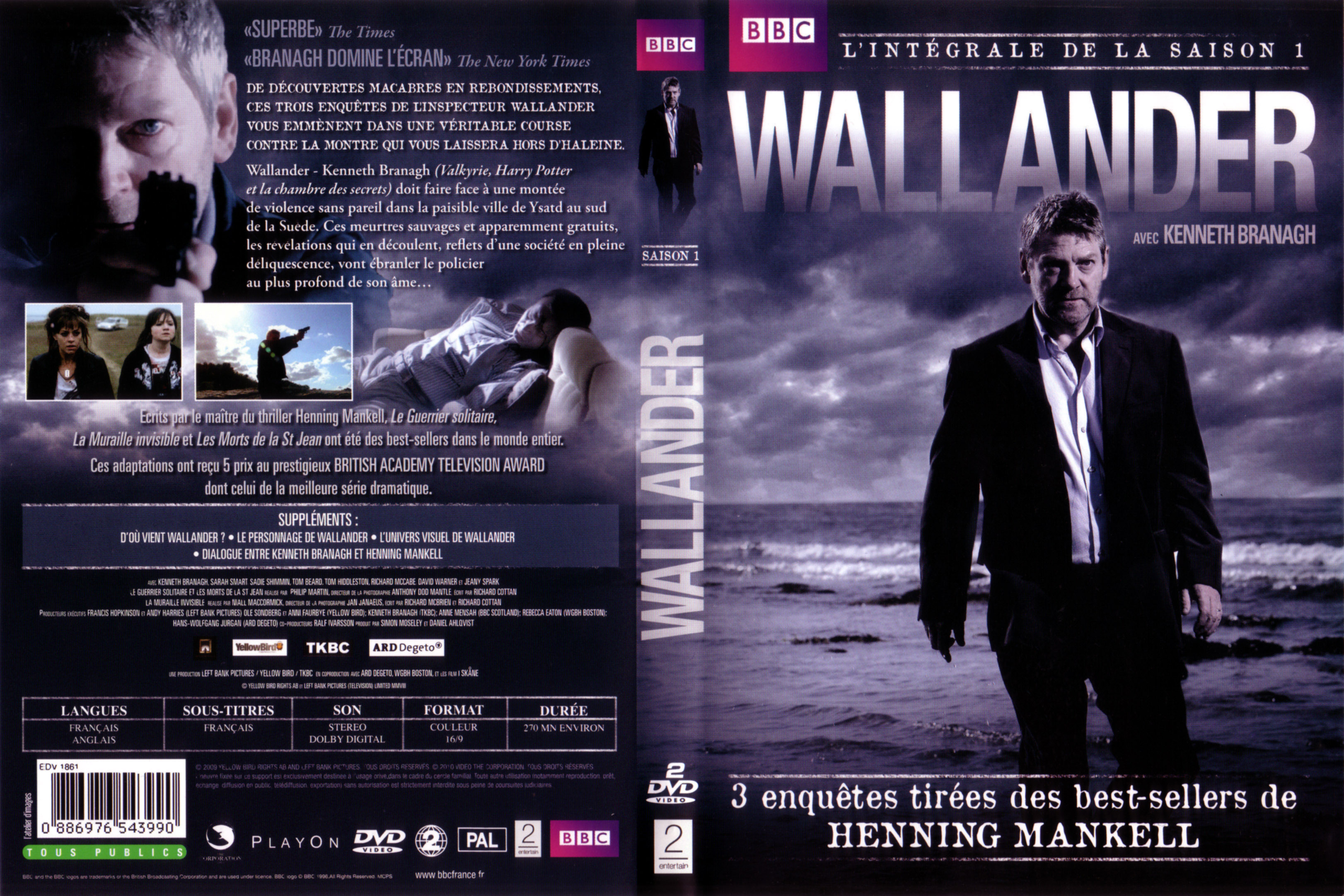 Jaquette DVD Wallander Saison 1 COFFRET