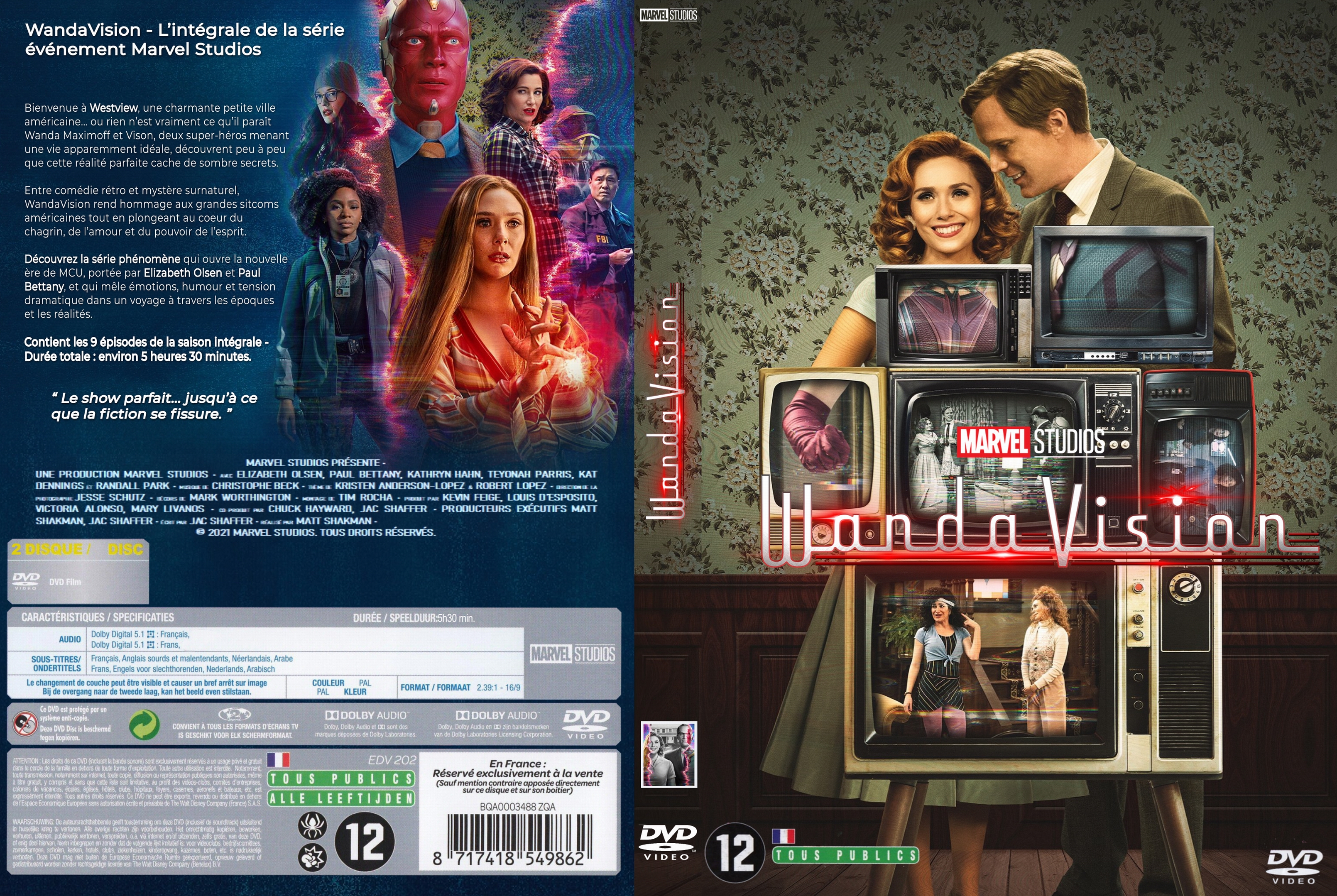 Jaquette DVD WandaVision Saison 1 custom