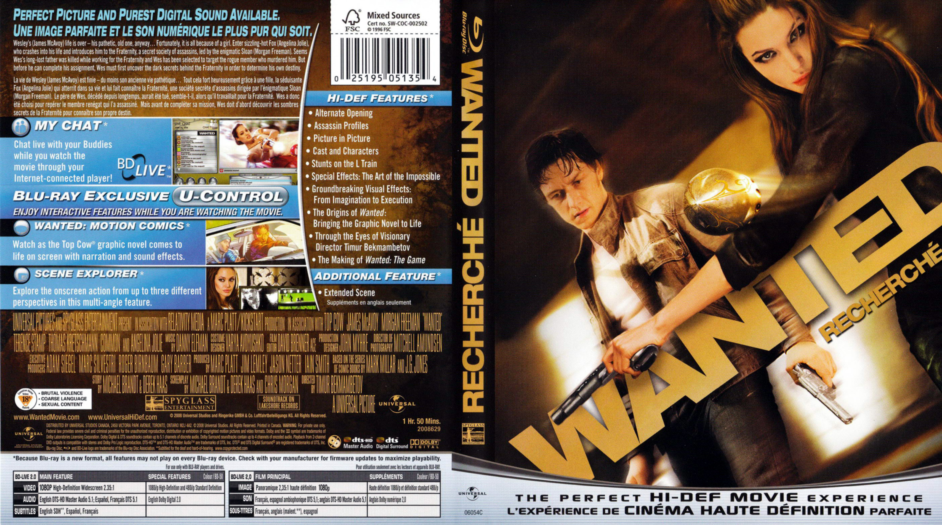 Jaquette DVD Wanted - Recherch (BLU-RAY)