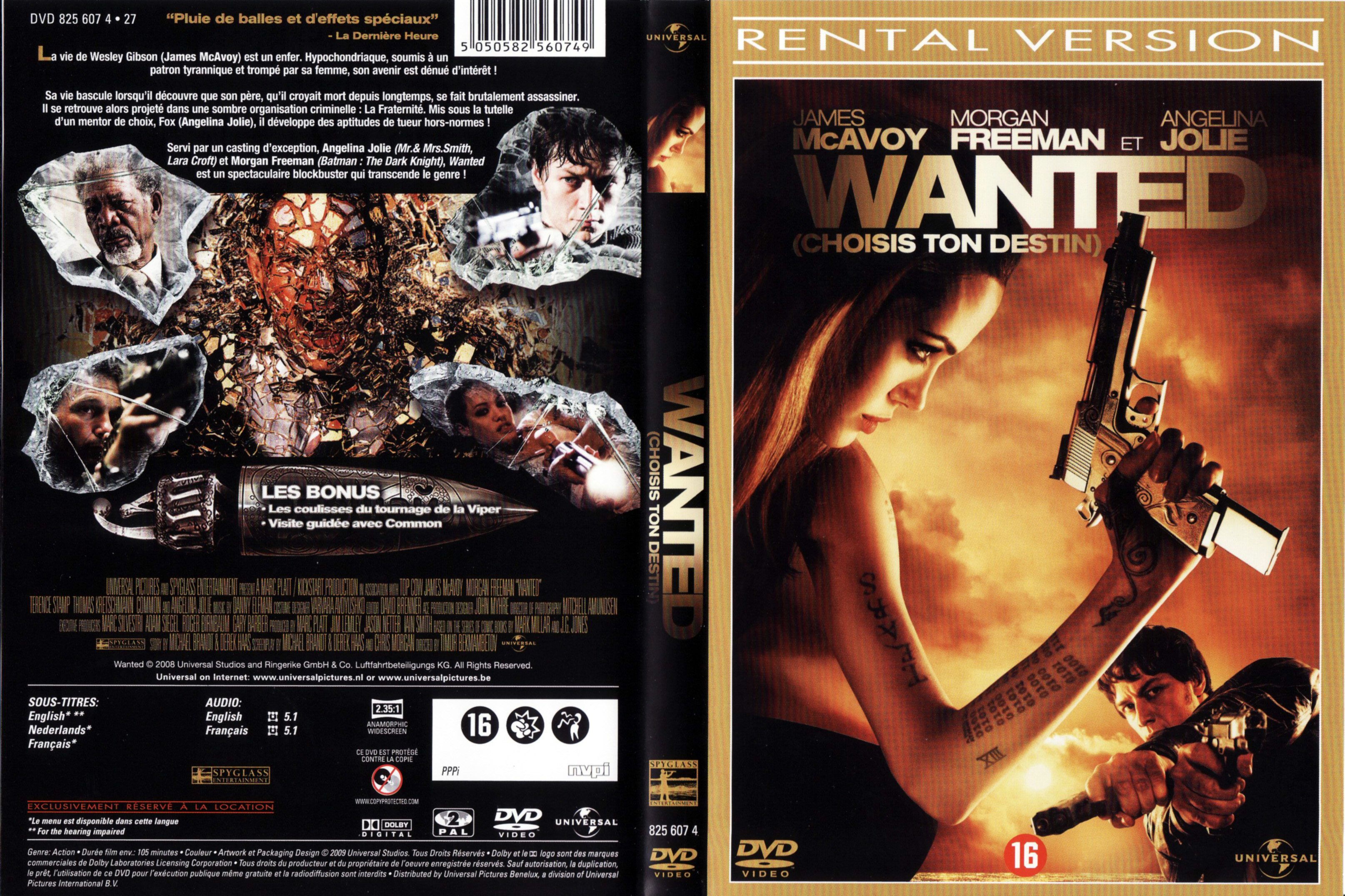 Jaquette DVD Wanted choisis ton destin v2