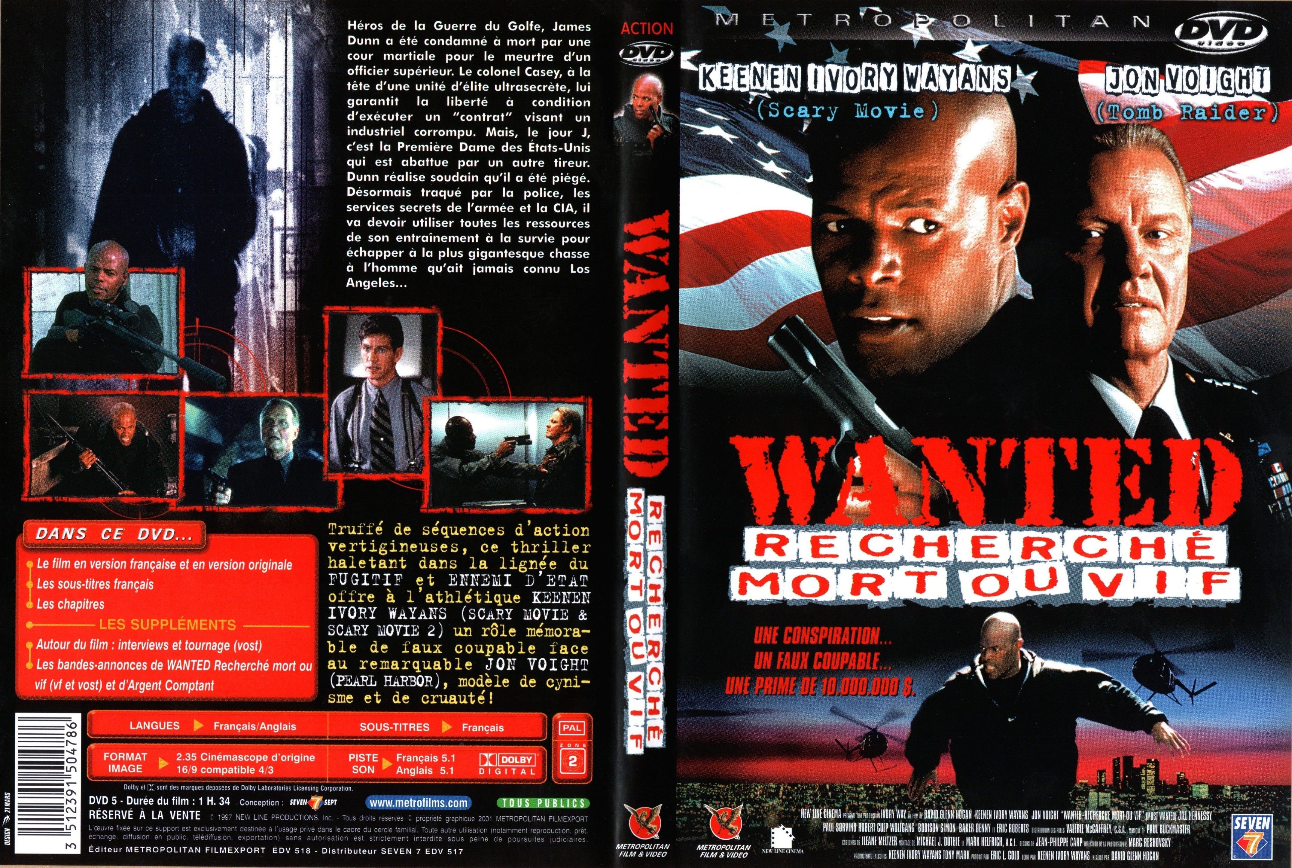 Jaquette DVD Wanted recherch mort ou vif