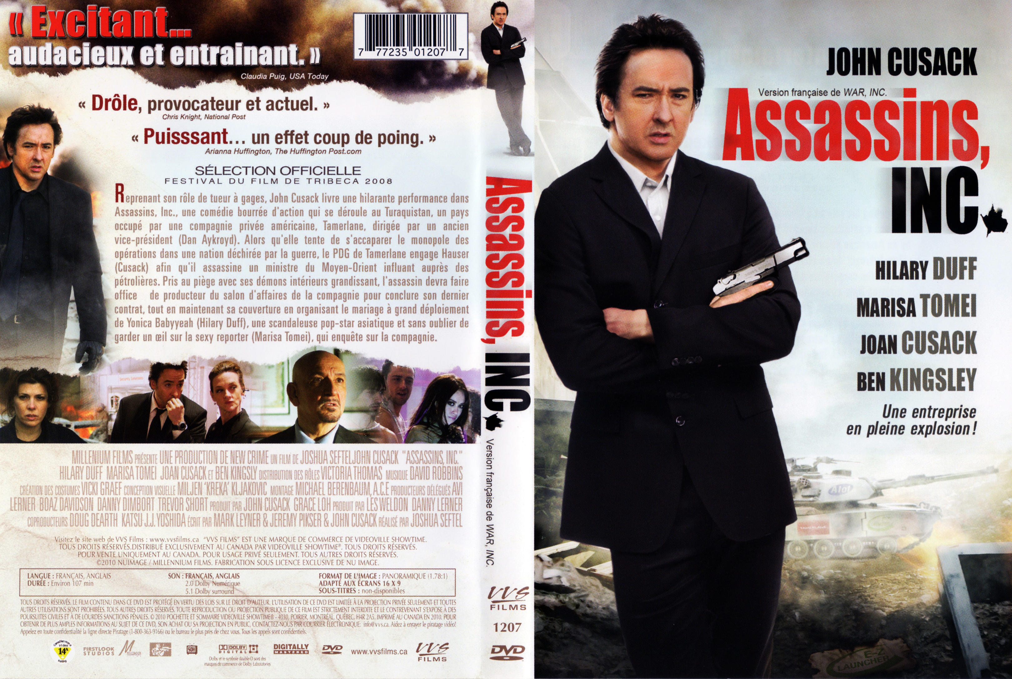 Jaquette DVD War Inc - Assassins Inc (Canadienne)