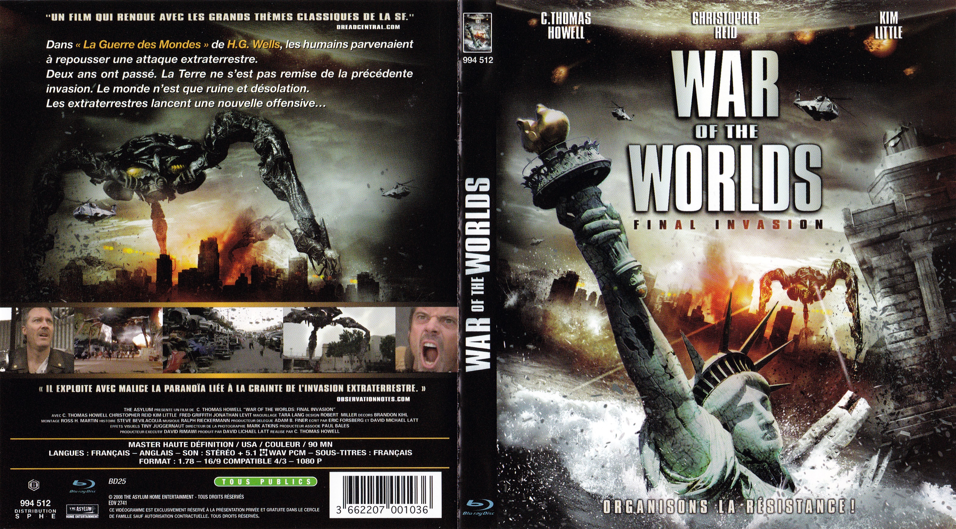 Jaquette DVD War of the worlds Final Invasion (BLU-RAY)