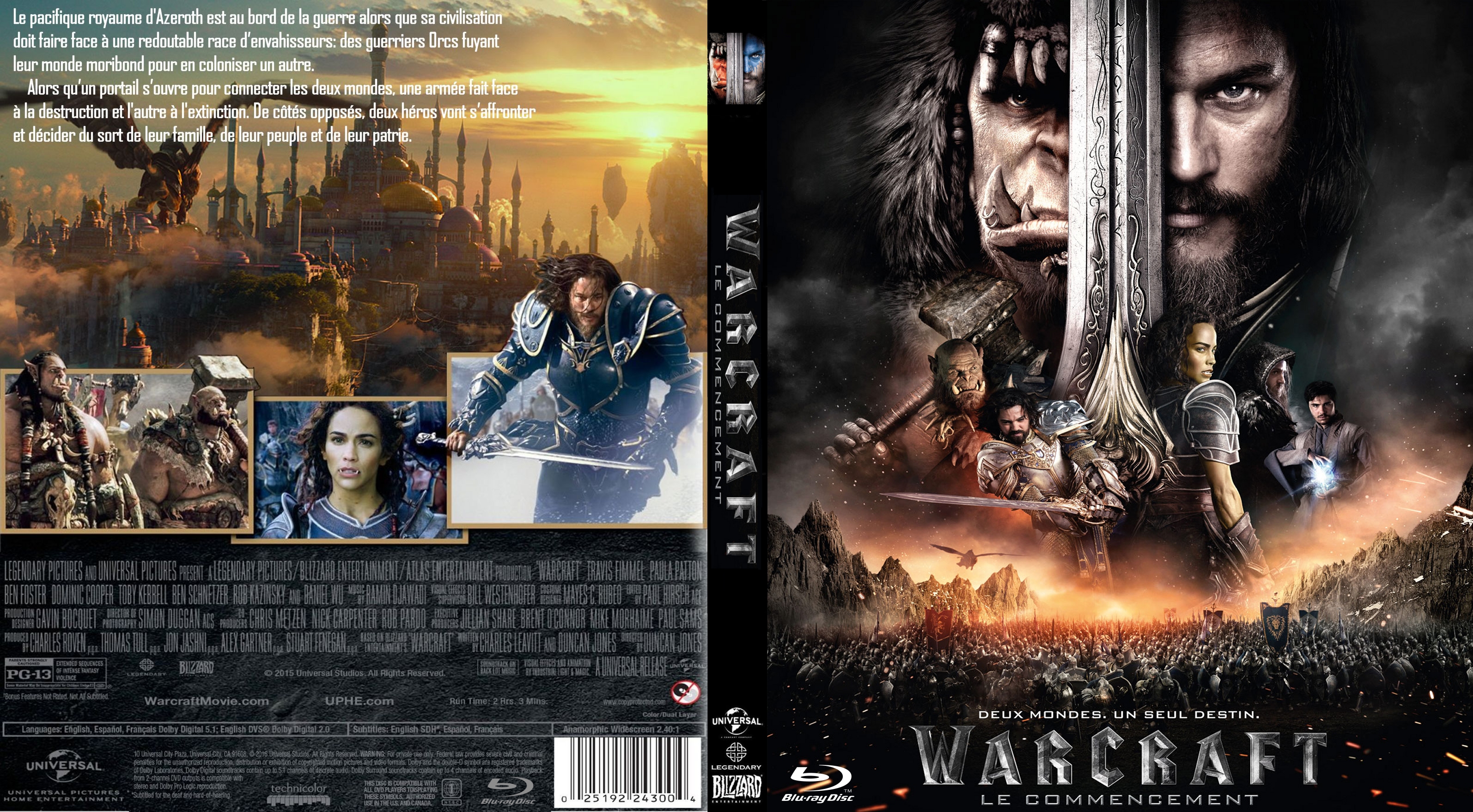 Jaquette DVD Warcraft : Le commencement custom (BLU-RAY)