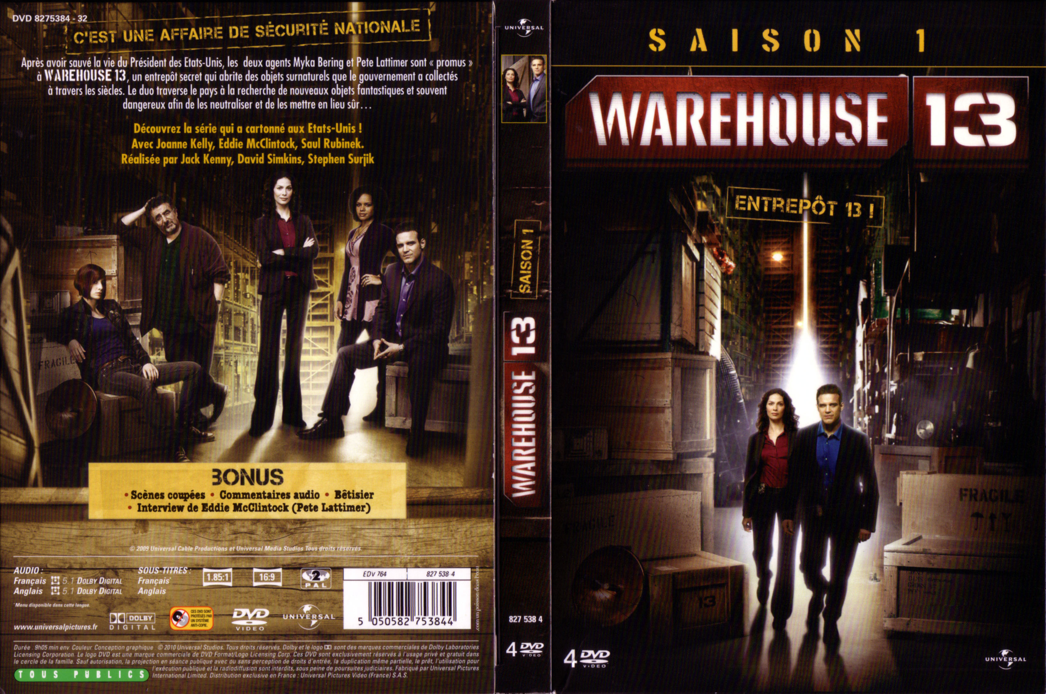 Jaquette DVD Warehouse 13 Saison 1.