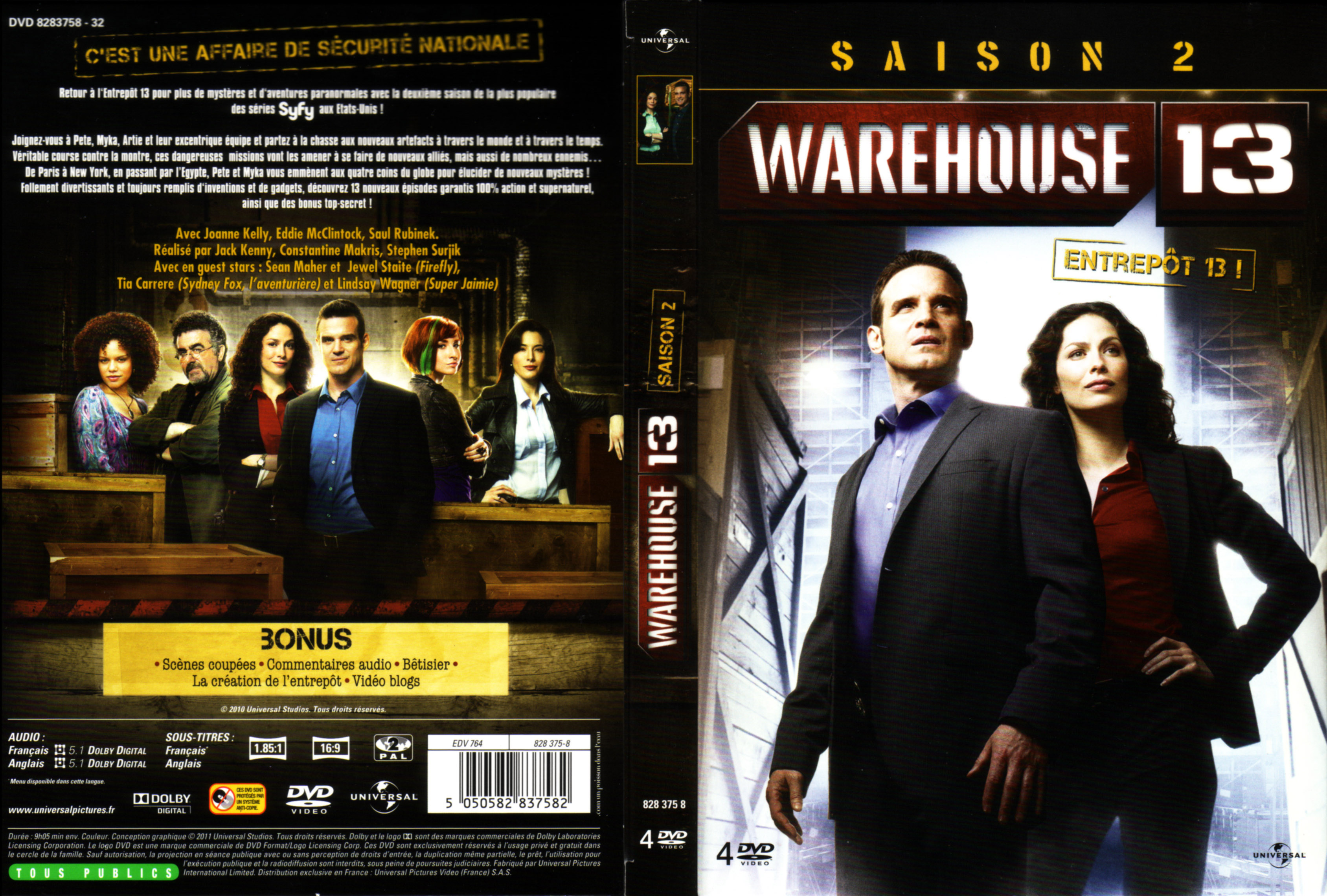 Jaquette DVD Warehouse 13 Saison 2