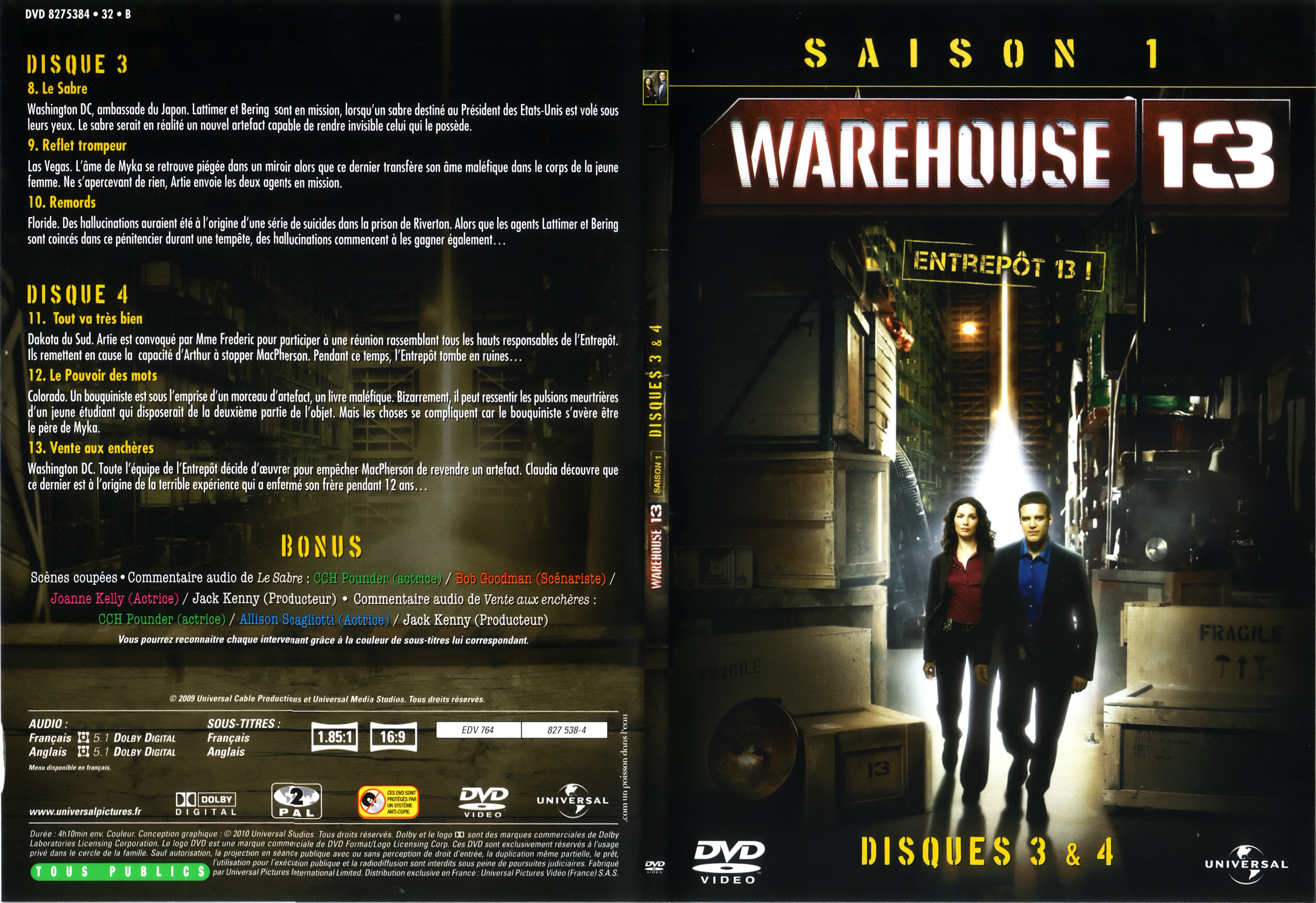 Jaquette DVD Warehouse 13 saison 1 DVD 2
