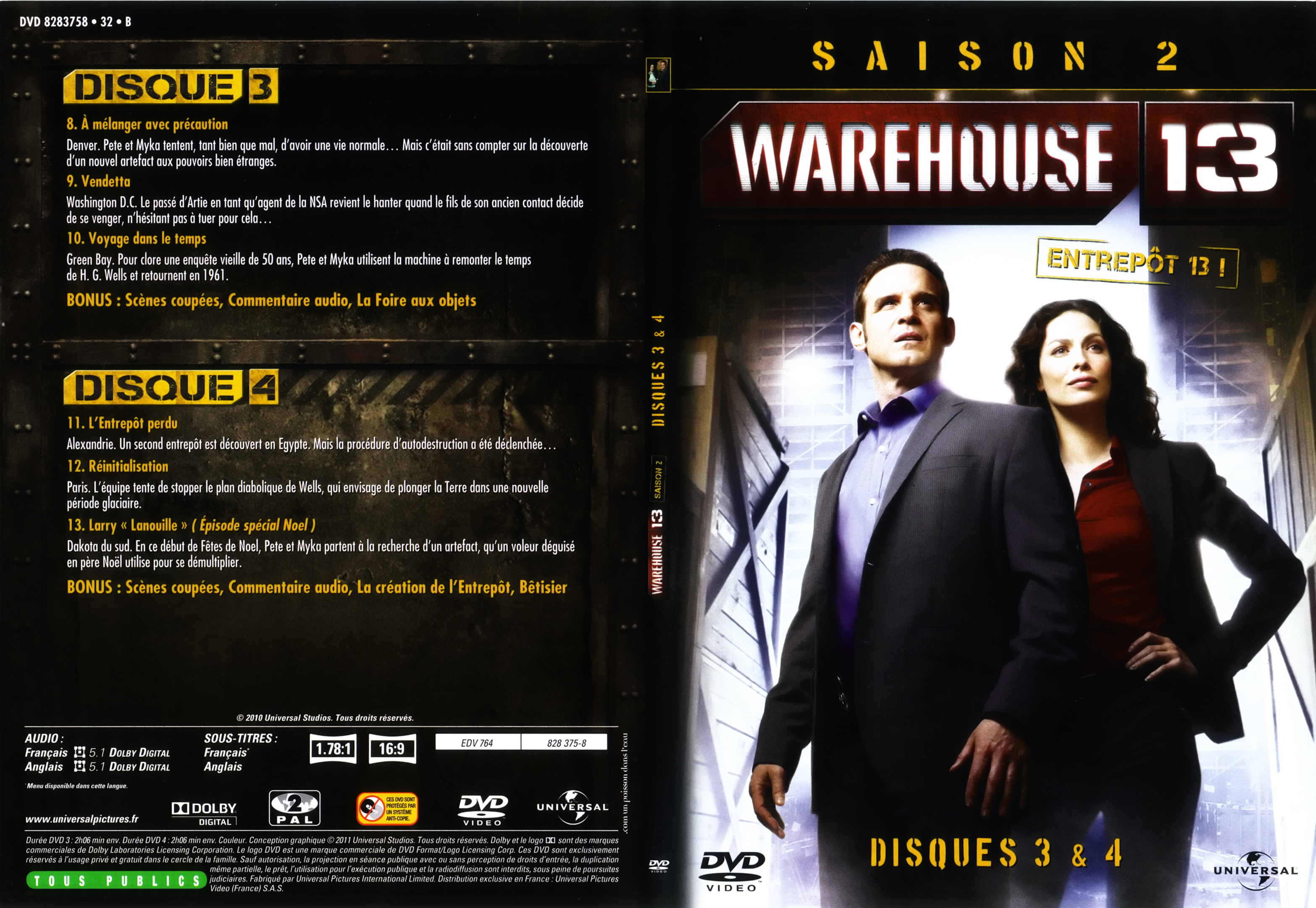 Jaquette DVD Warehouse 13 saison 2 DVD 2