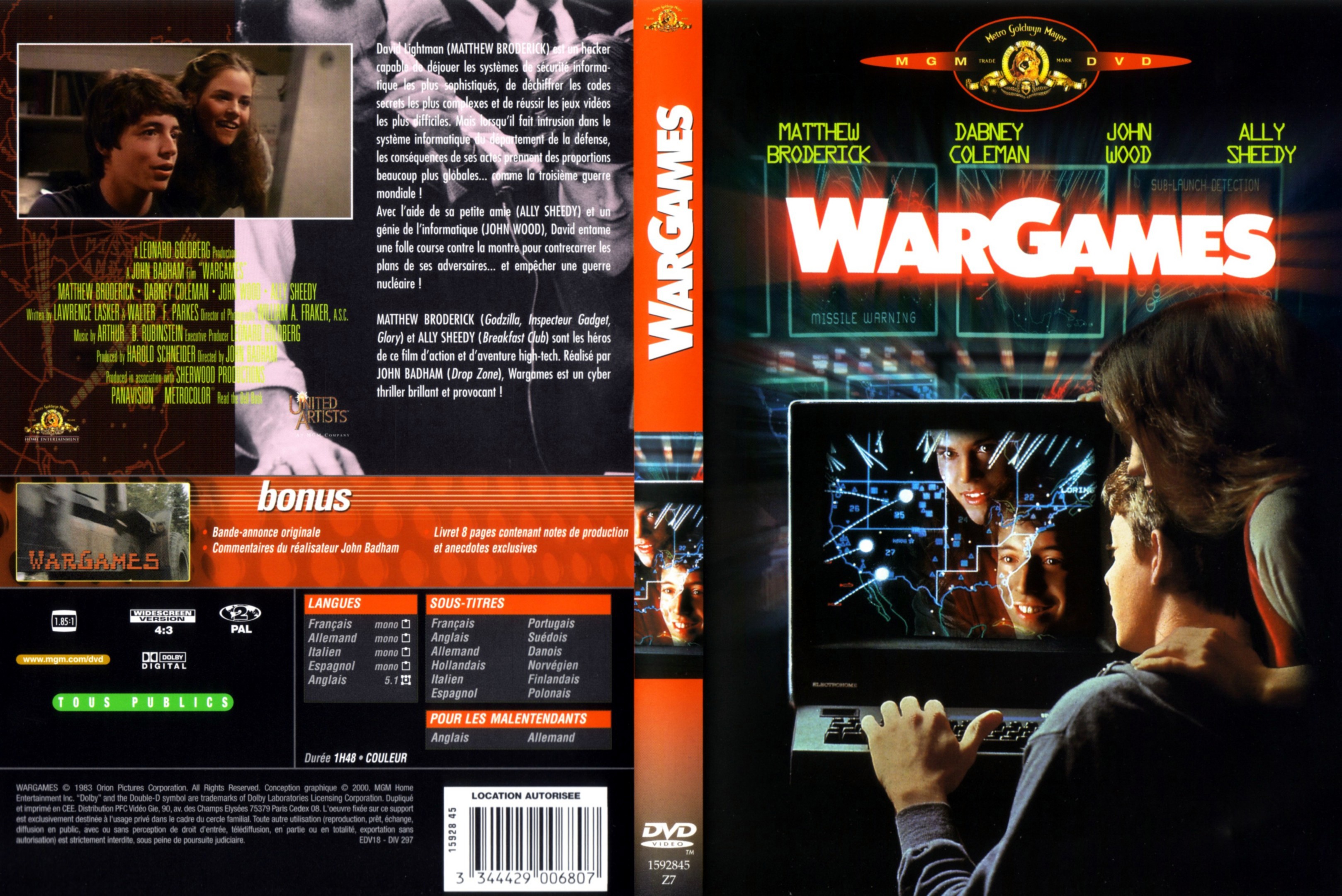 Jaquette DVD Wargames