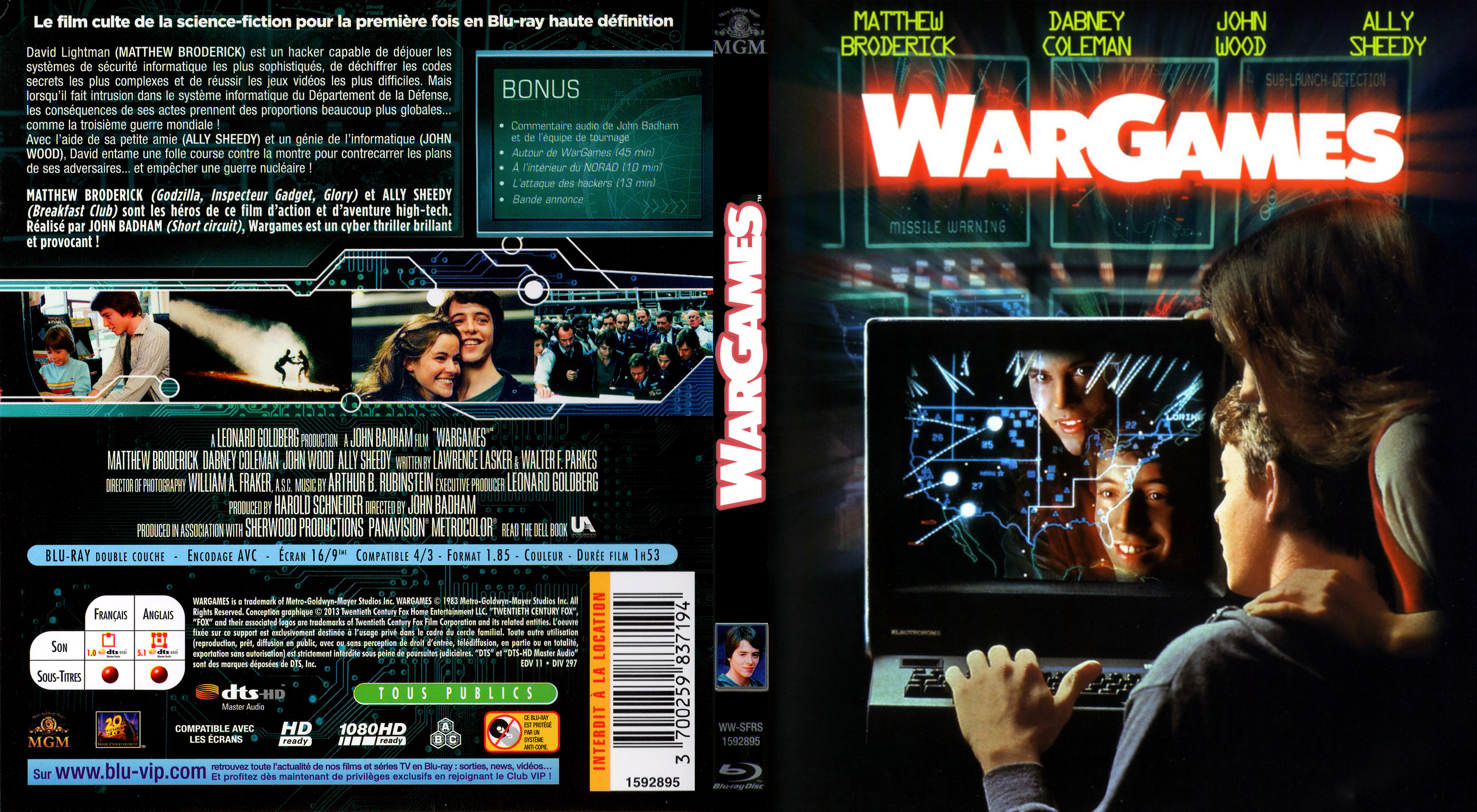 Jaquette DVD Wargames custom (BLU-RAY)