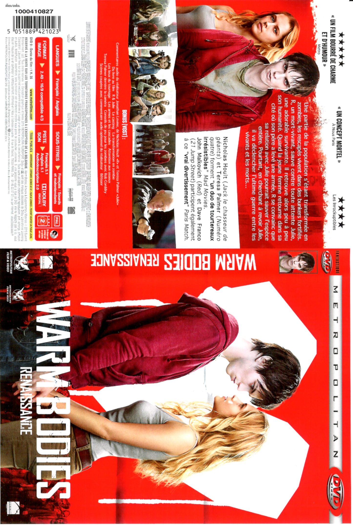 Jaquette DVD Warm bodies