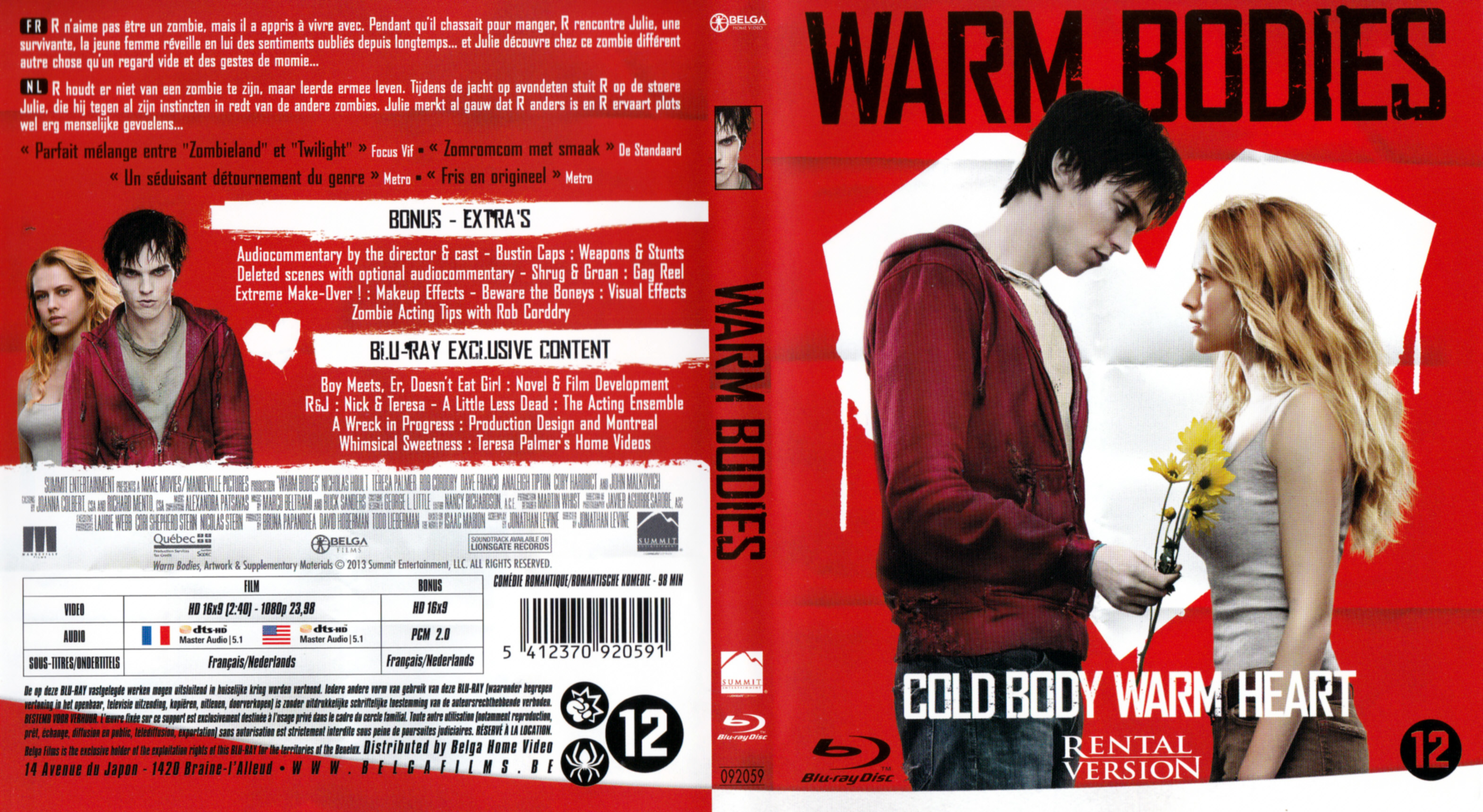 Jaquette DVD Warm bodies (BLU-RAY) v2