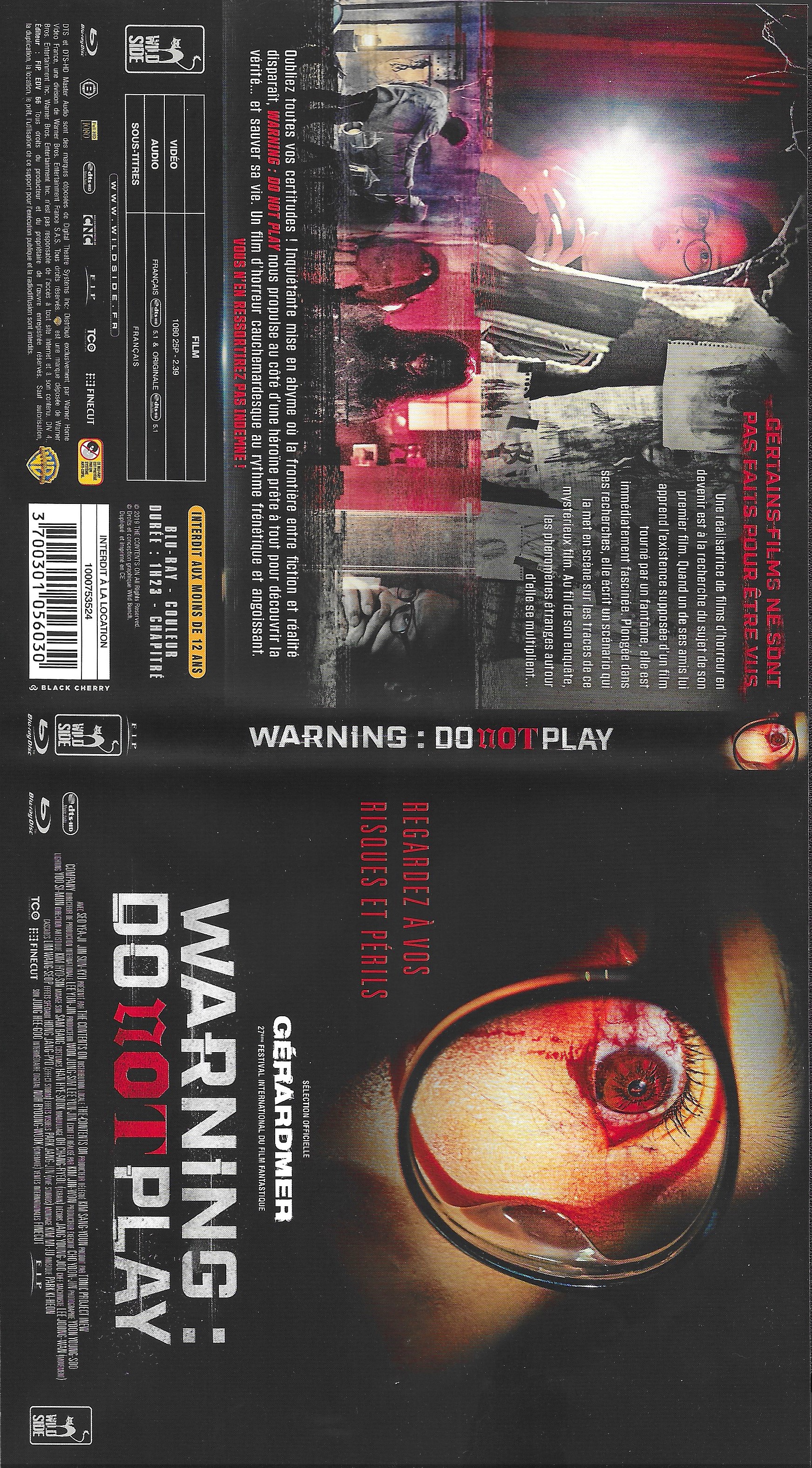 Jaquette DVD Warning do not play (BLU-RAY)