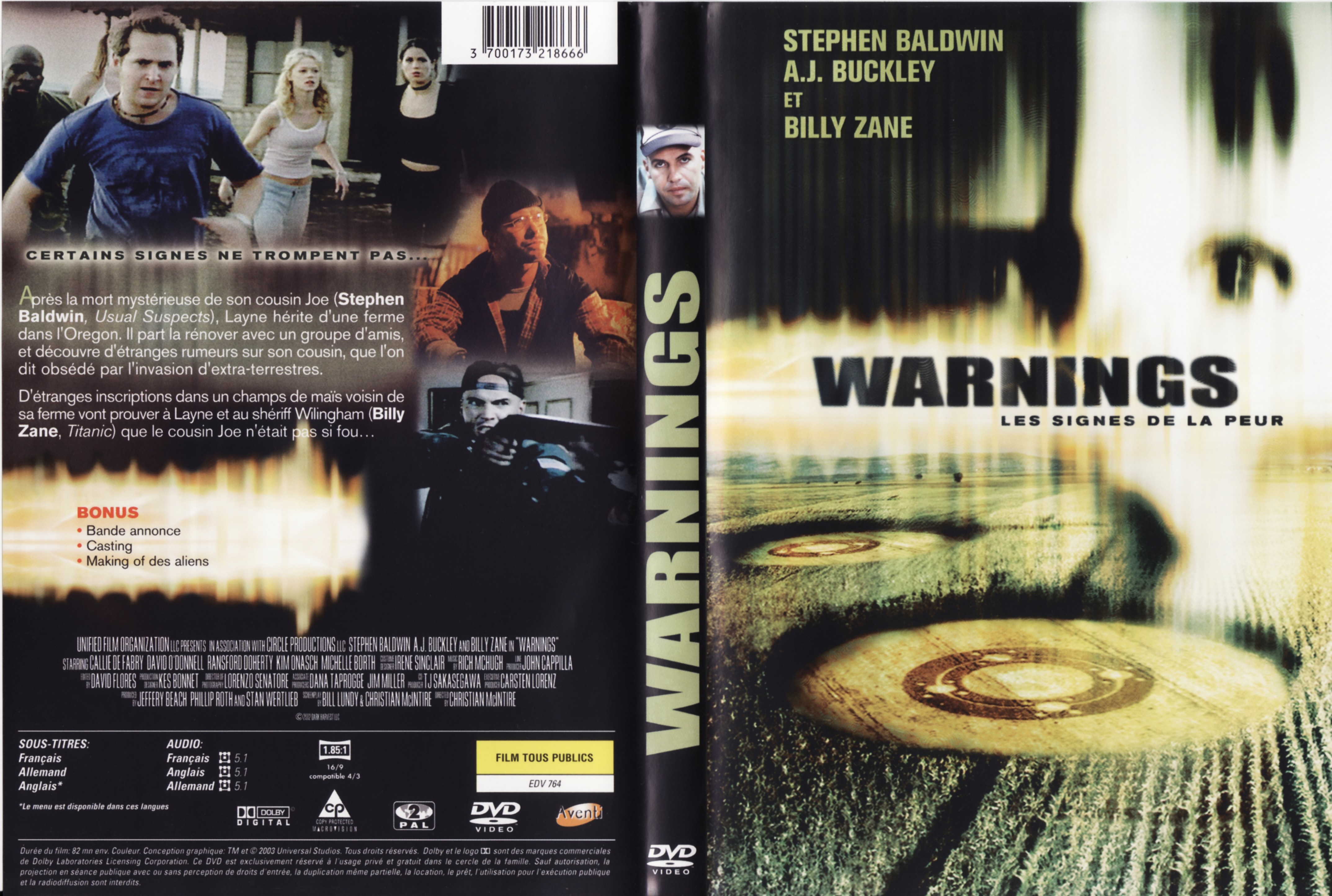 Jaquette DVD Warnings