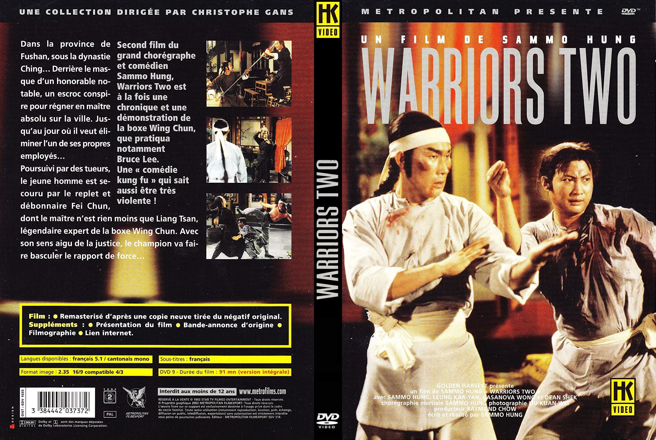 Jaquette DVD Warriors two custom