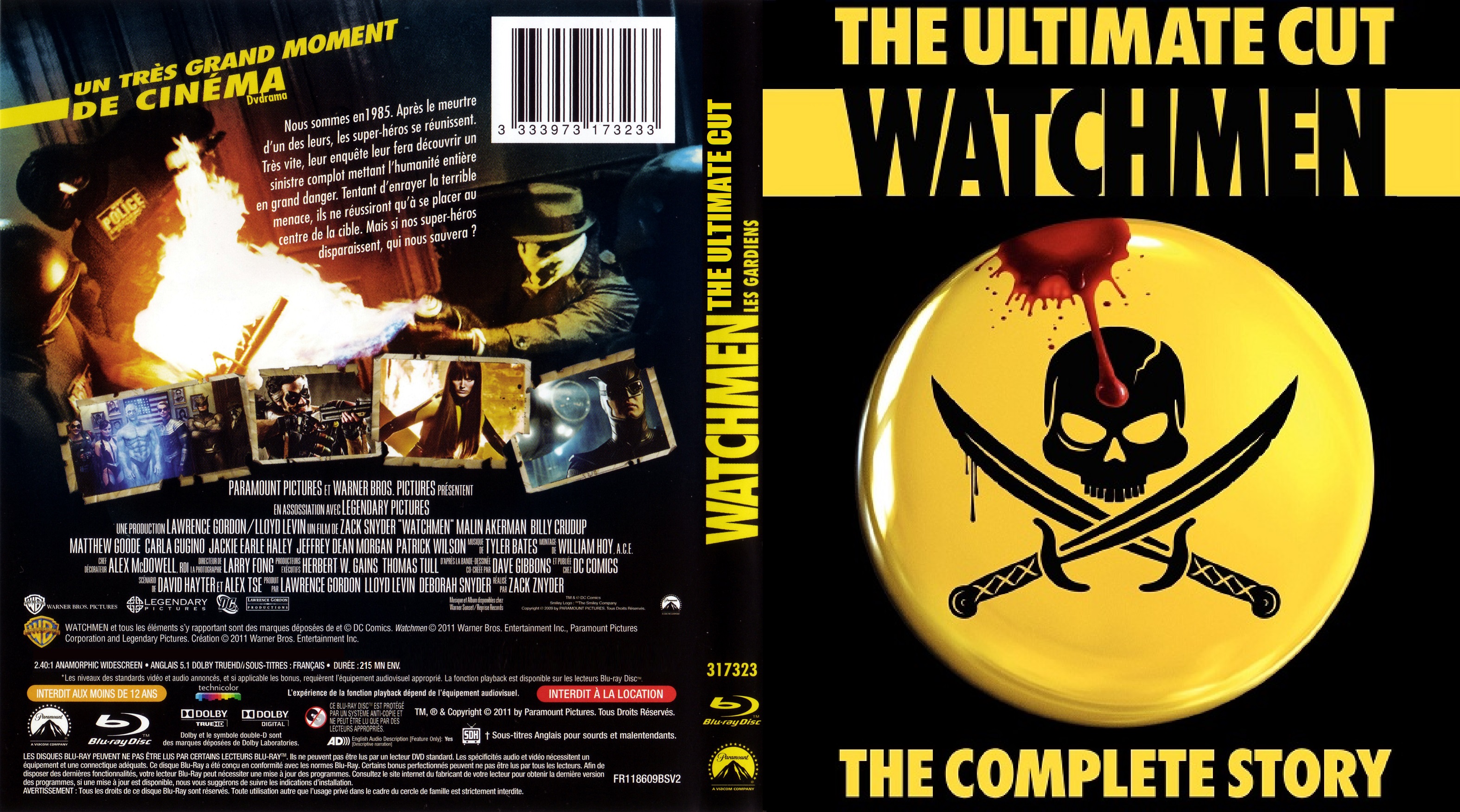 Jaquette DVD Watchmen Ultimate Cut  custom (BLU-RAY)