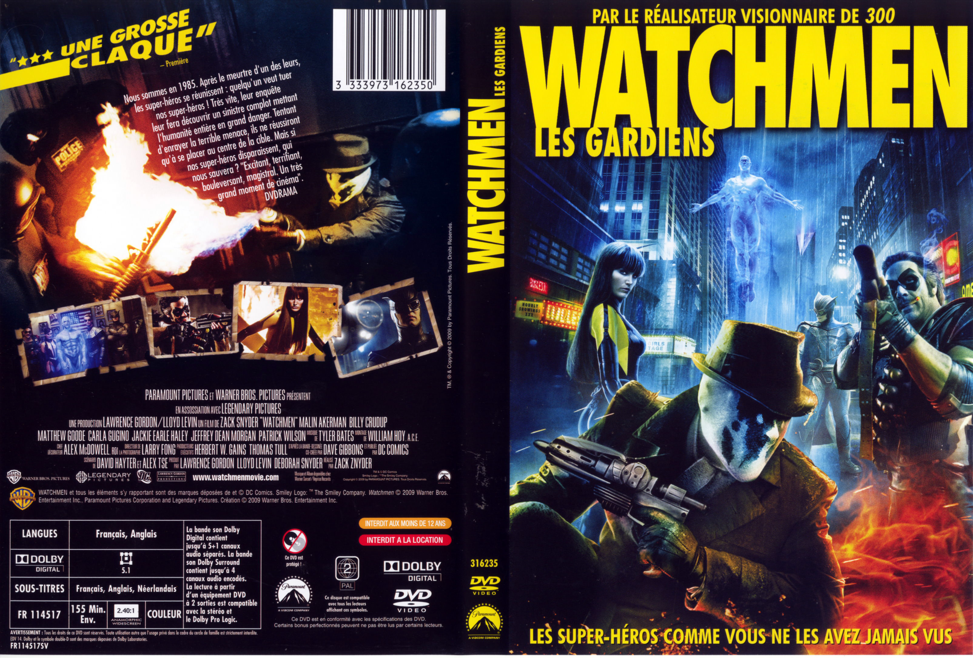 Jaquette DVD Watchmen les gardiens