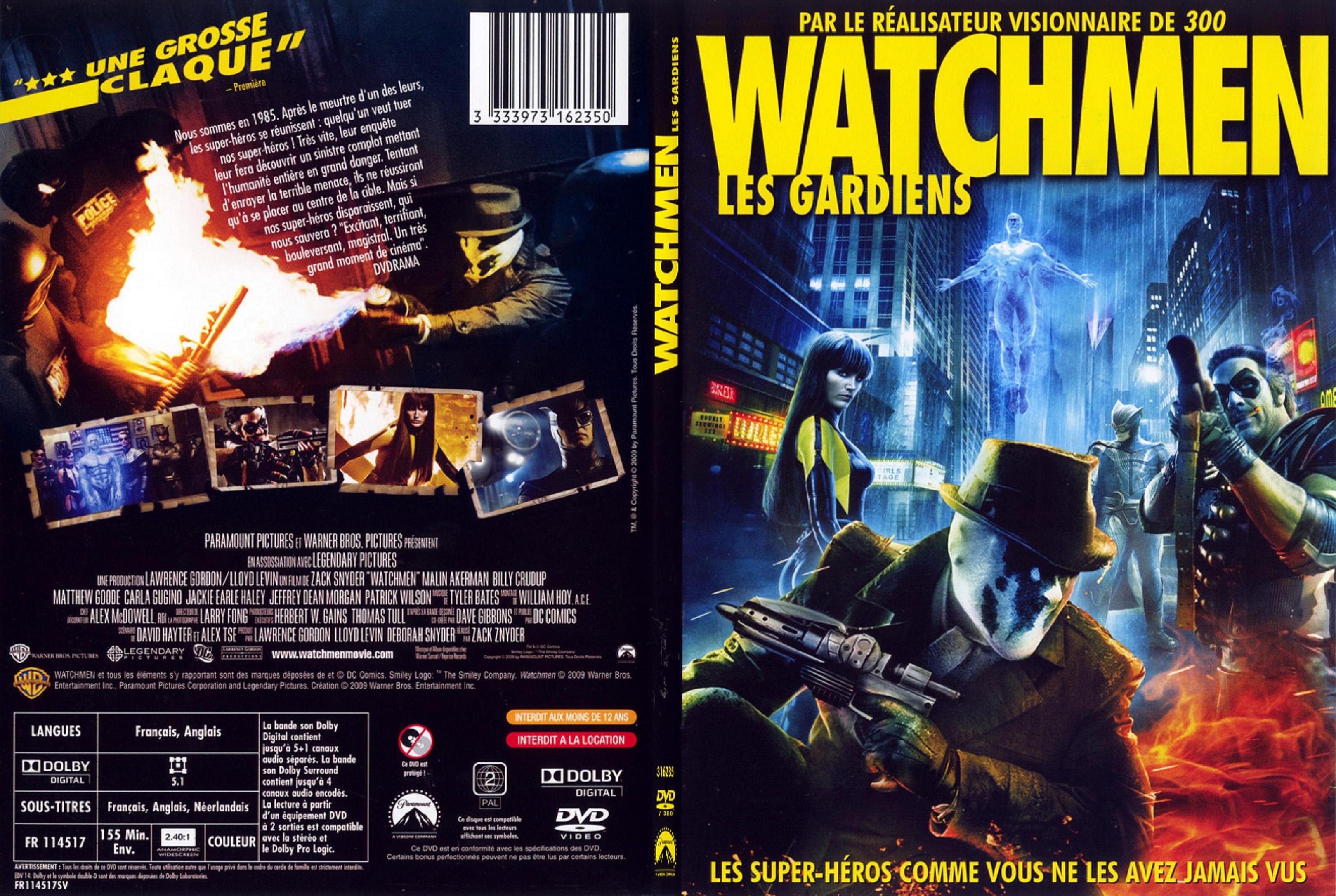 Jaquette DVD Watchmen les gardiens - SLIM