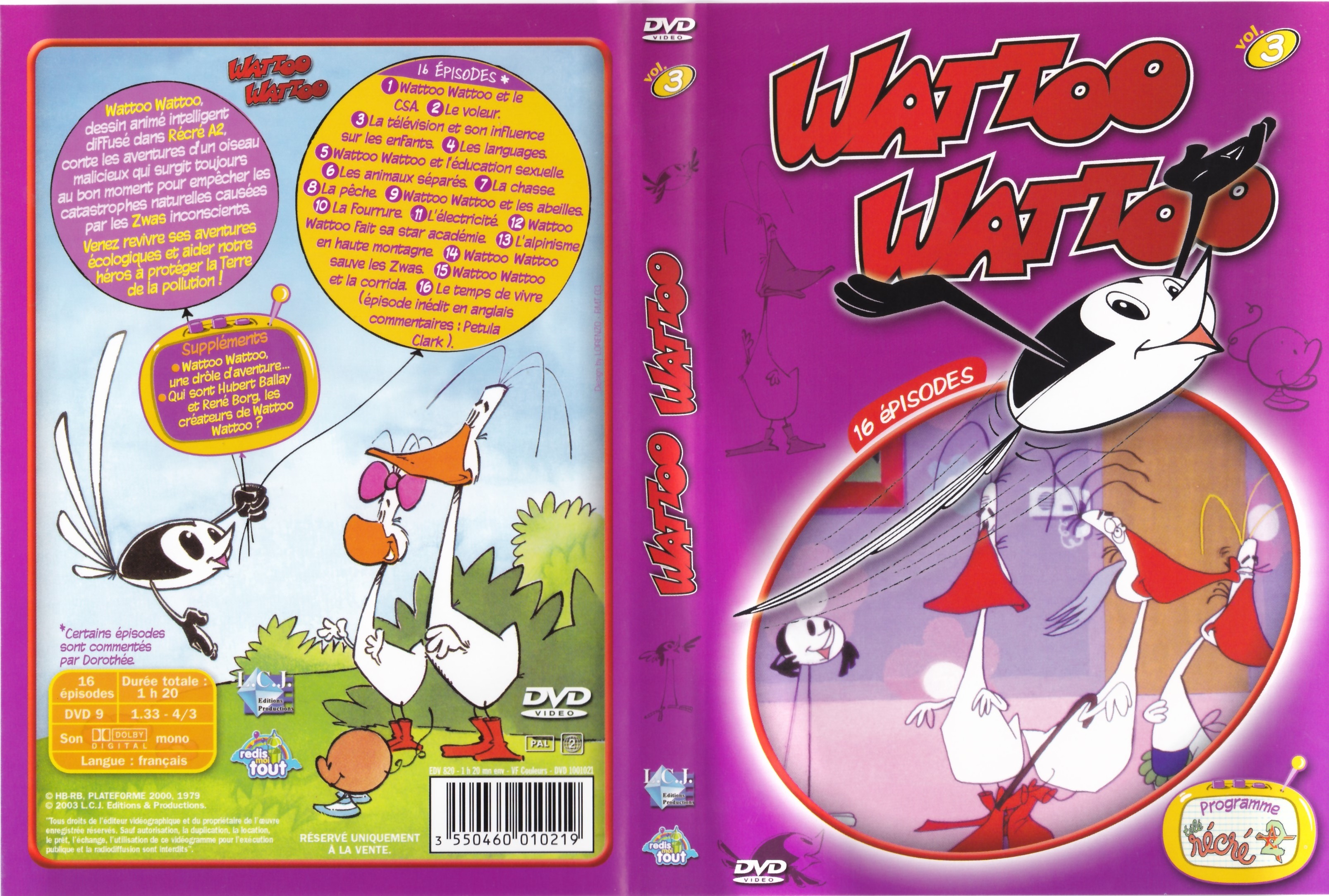 Jaquette DVD Wattoo Wattoo vol 3