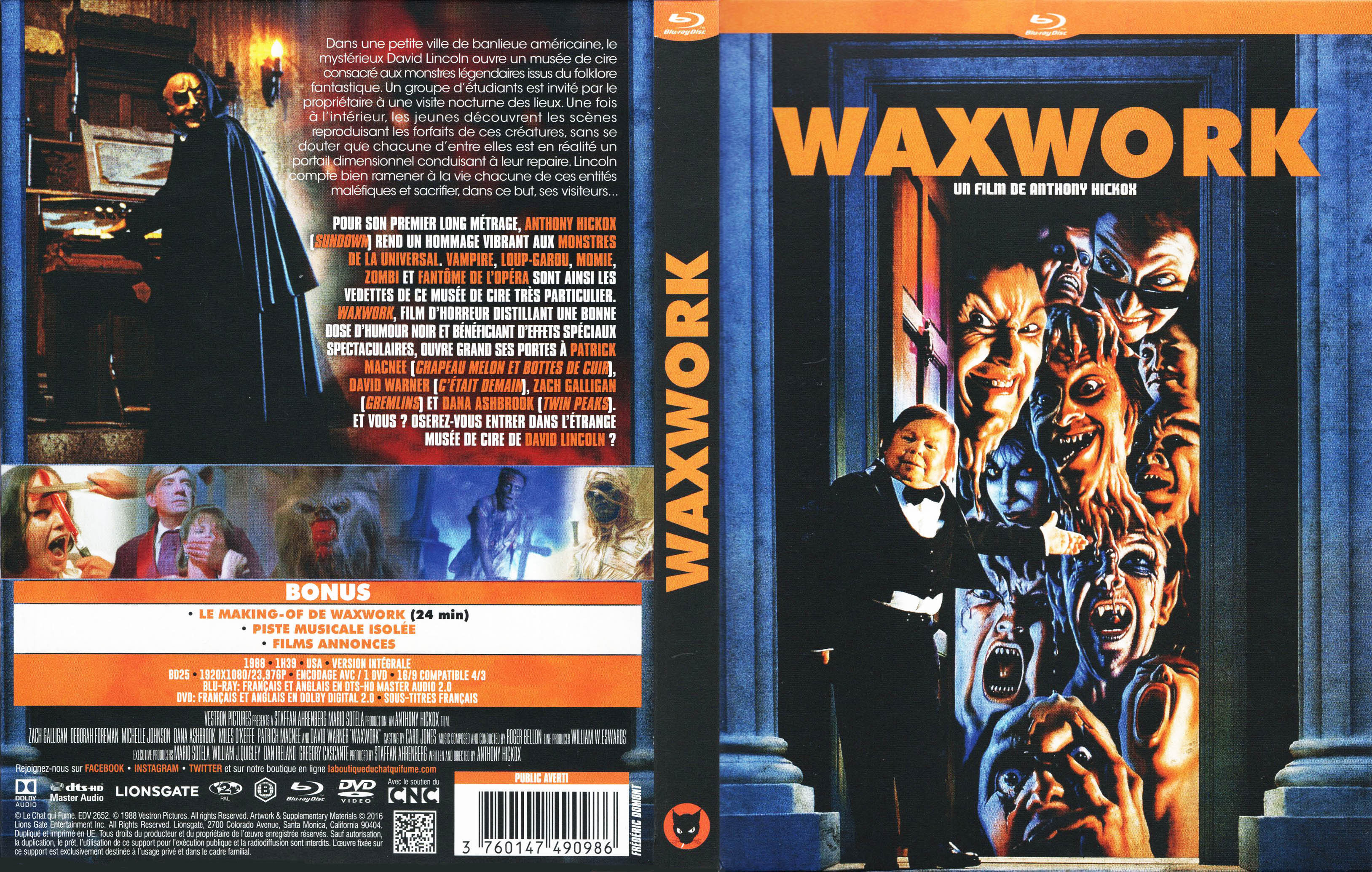 Jaquette DVD Waxwork (BLU-RAY)