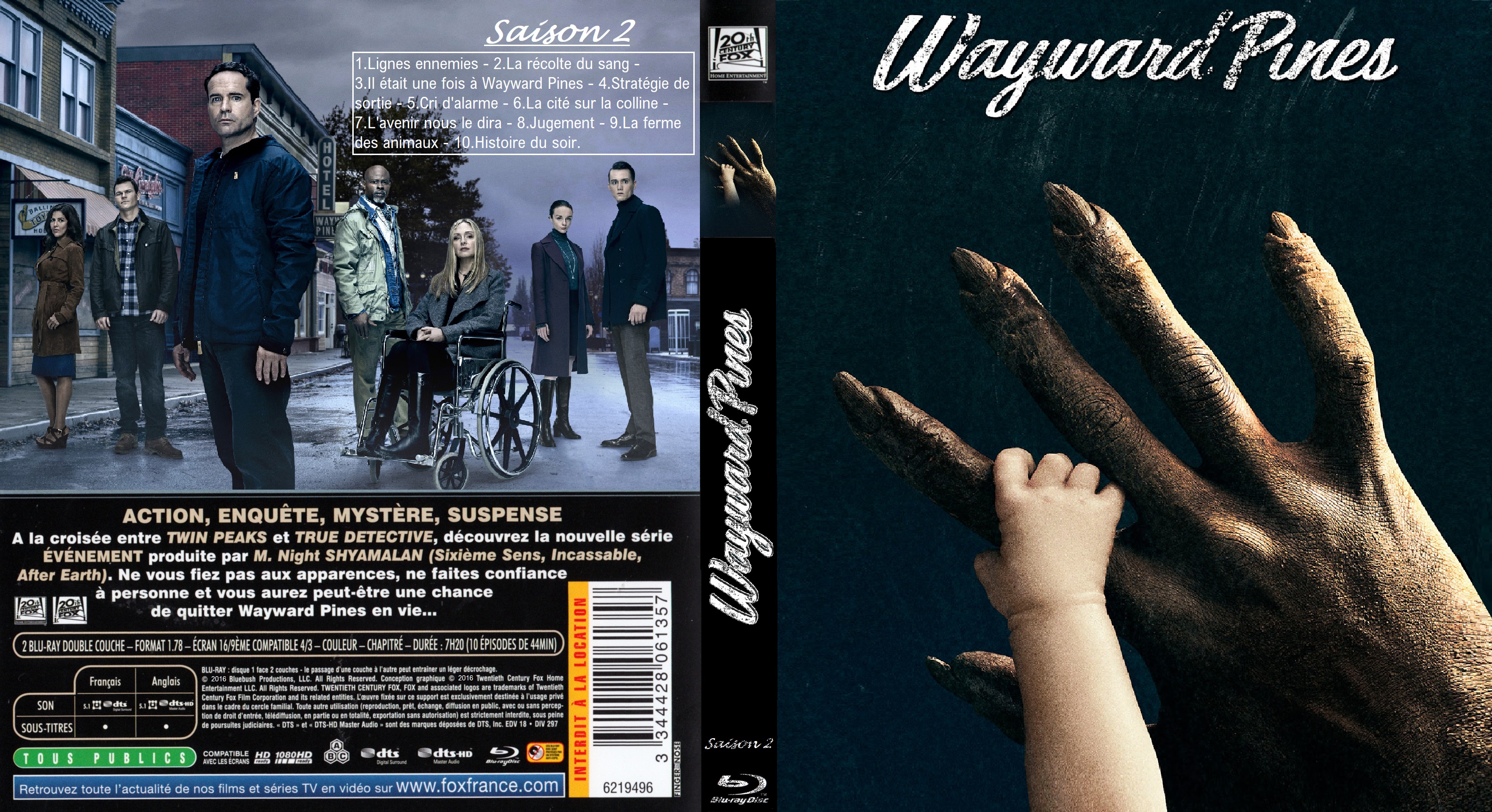 Jaquette DVD Wayward Pines  saison 2 BLU RAY custom