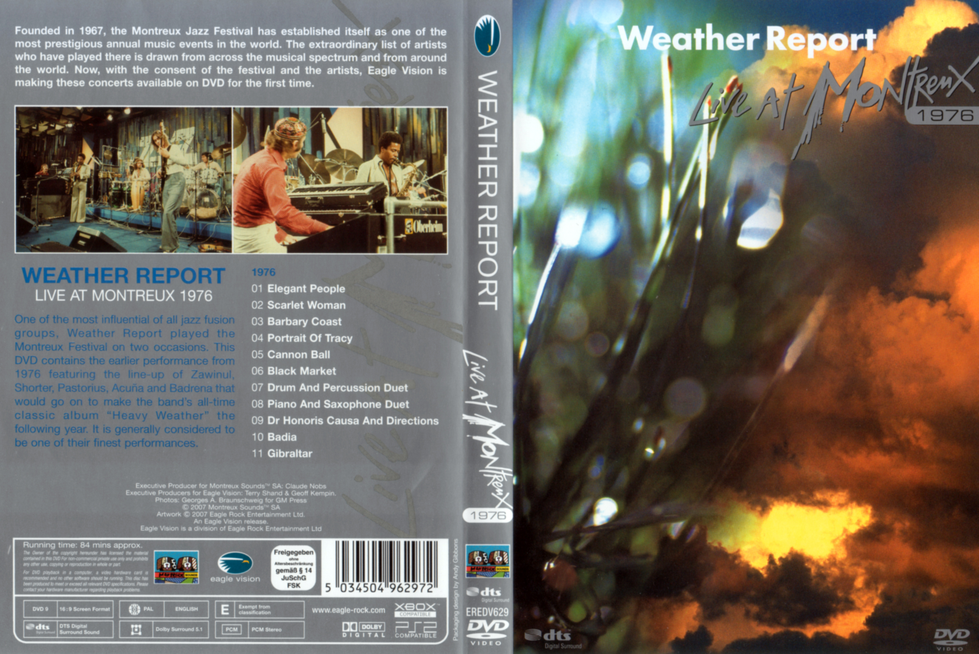 Jaquette DVD Weather Report Live at Montreux 1976
